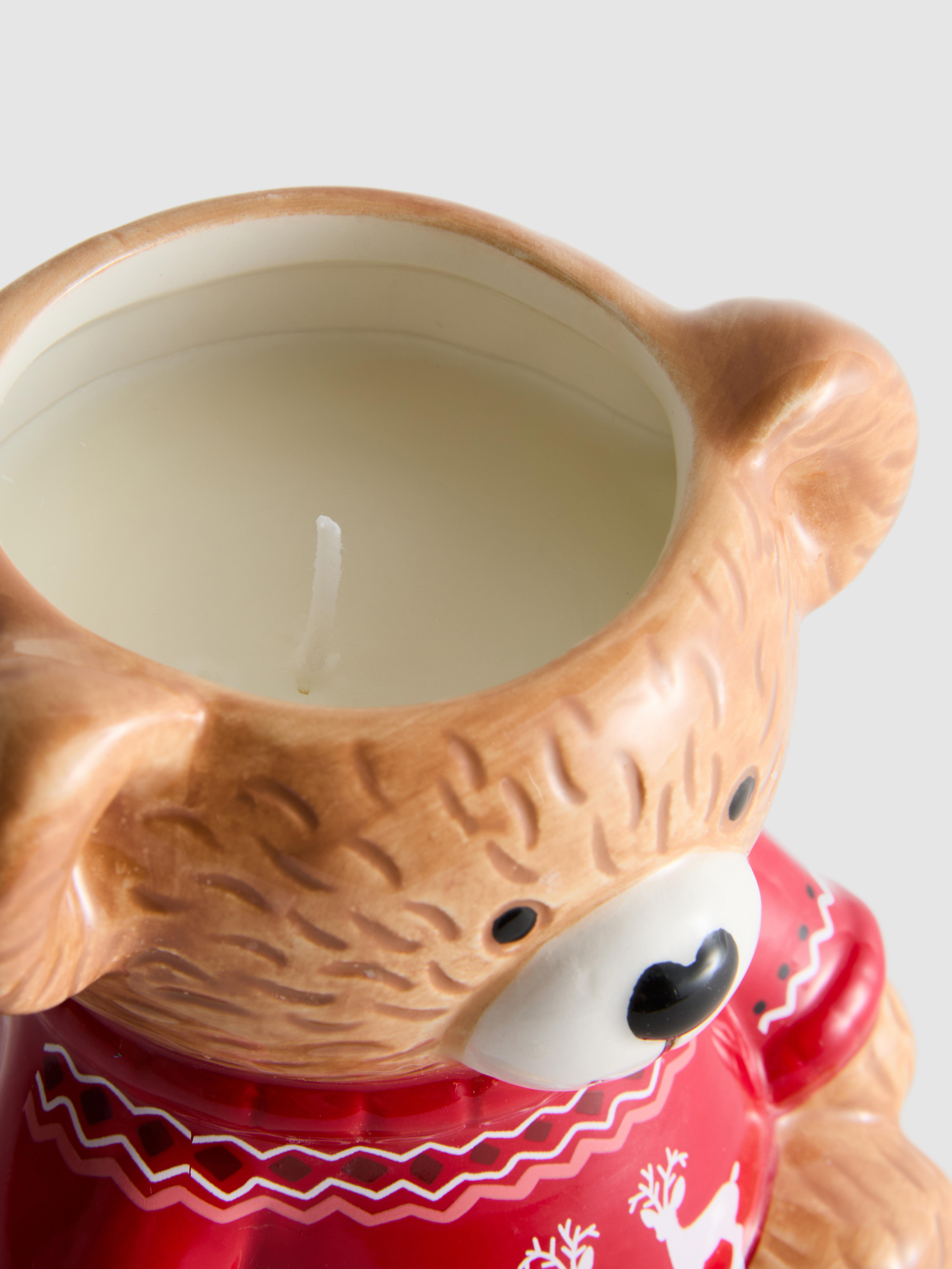 Duftkerze in Teddybär-Kerzenhalter