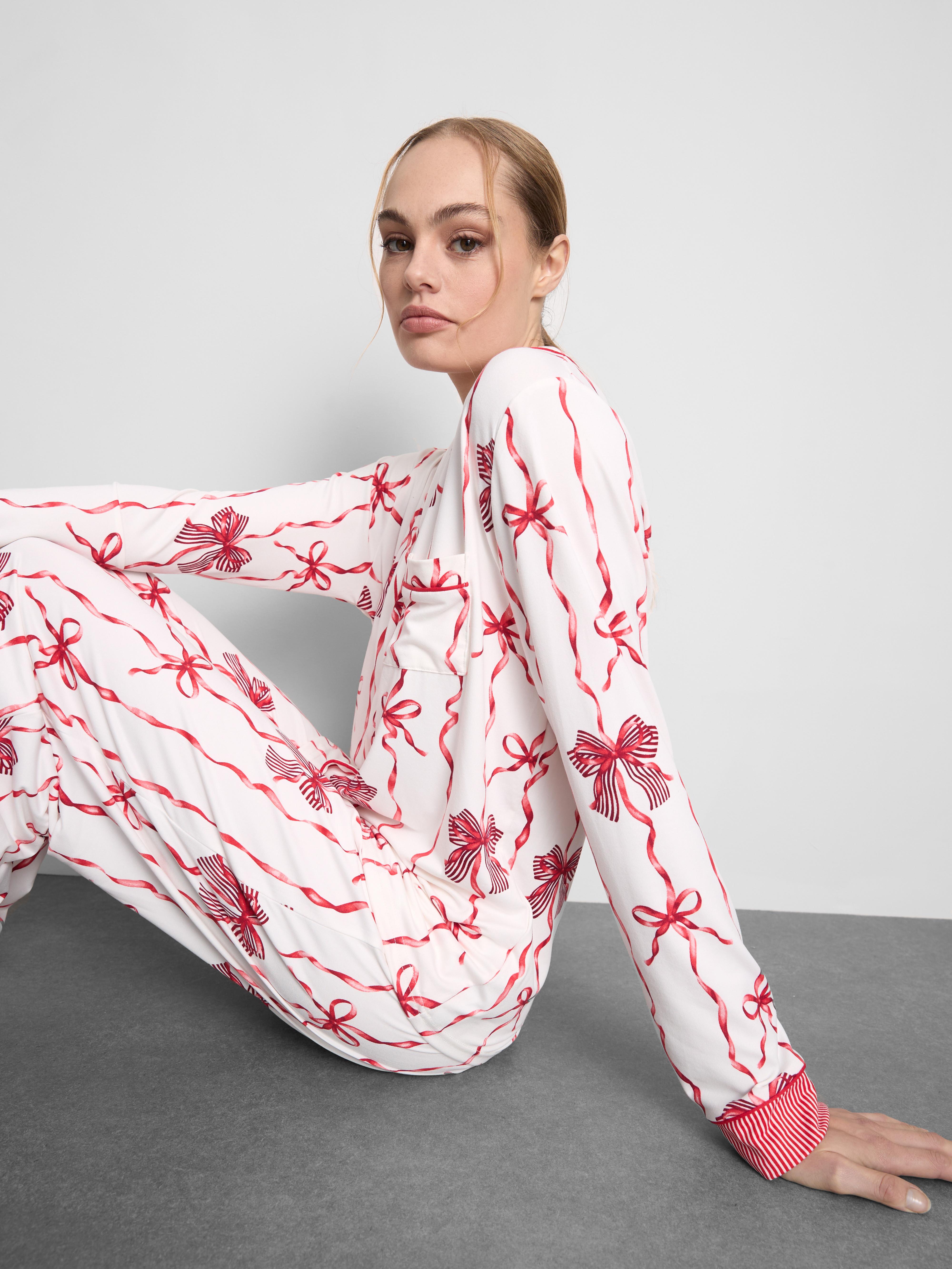 Christmas Printed Boyfriend Pajamas