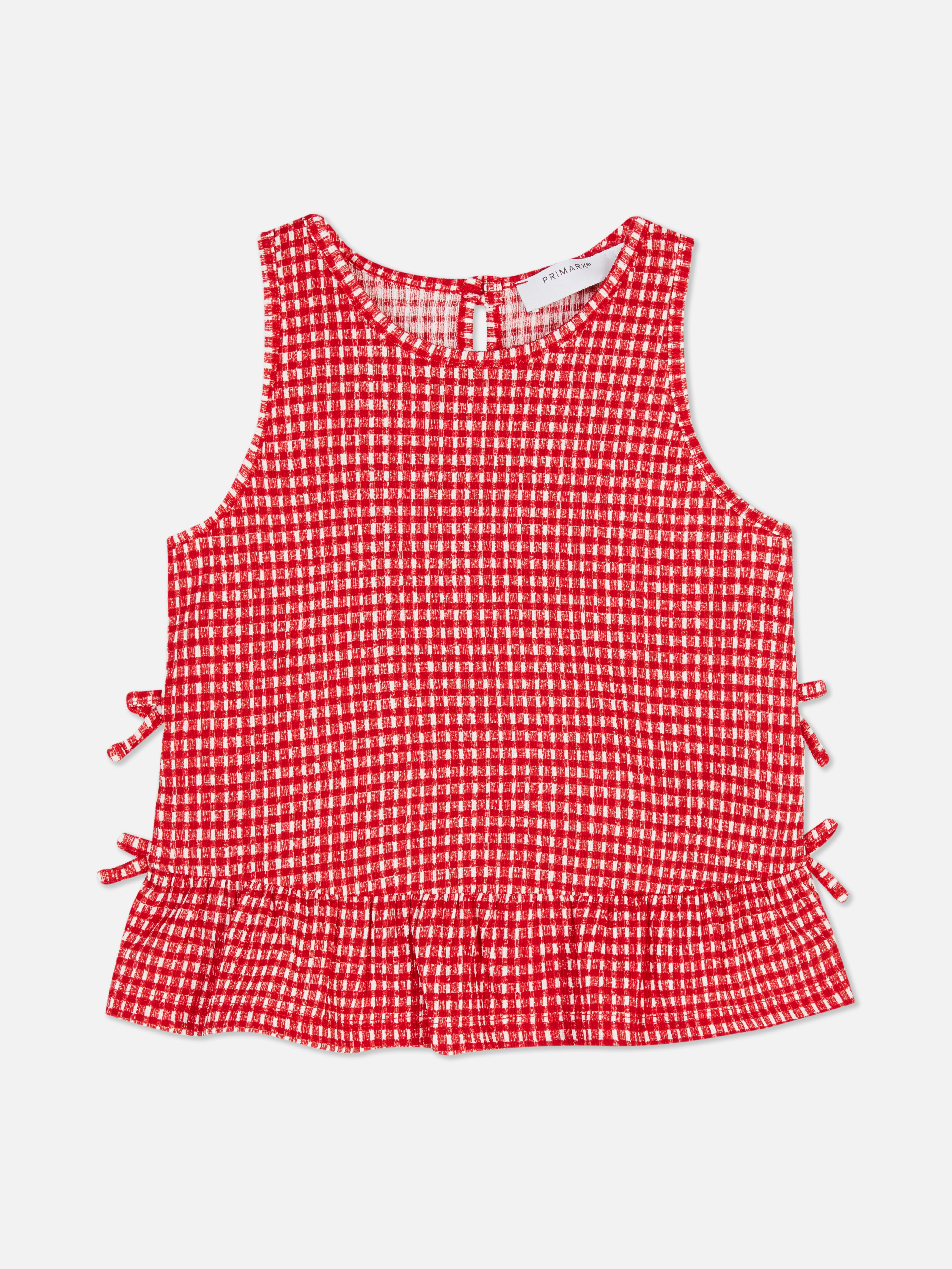 Blouse met Vichy-ruitpatroon