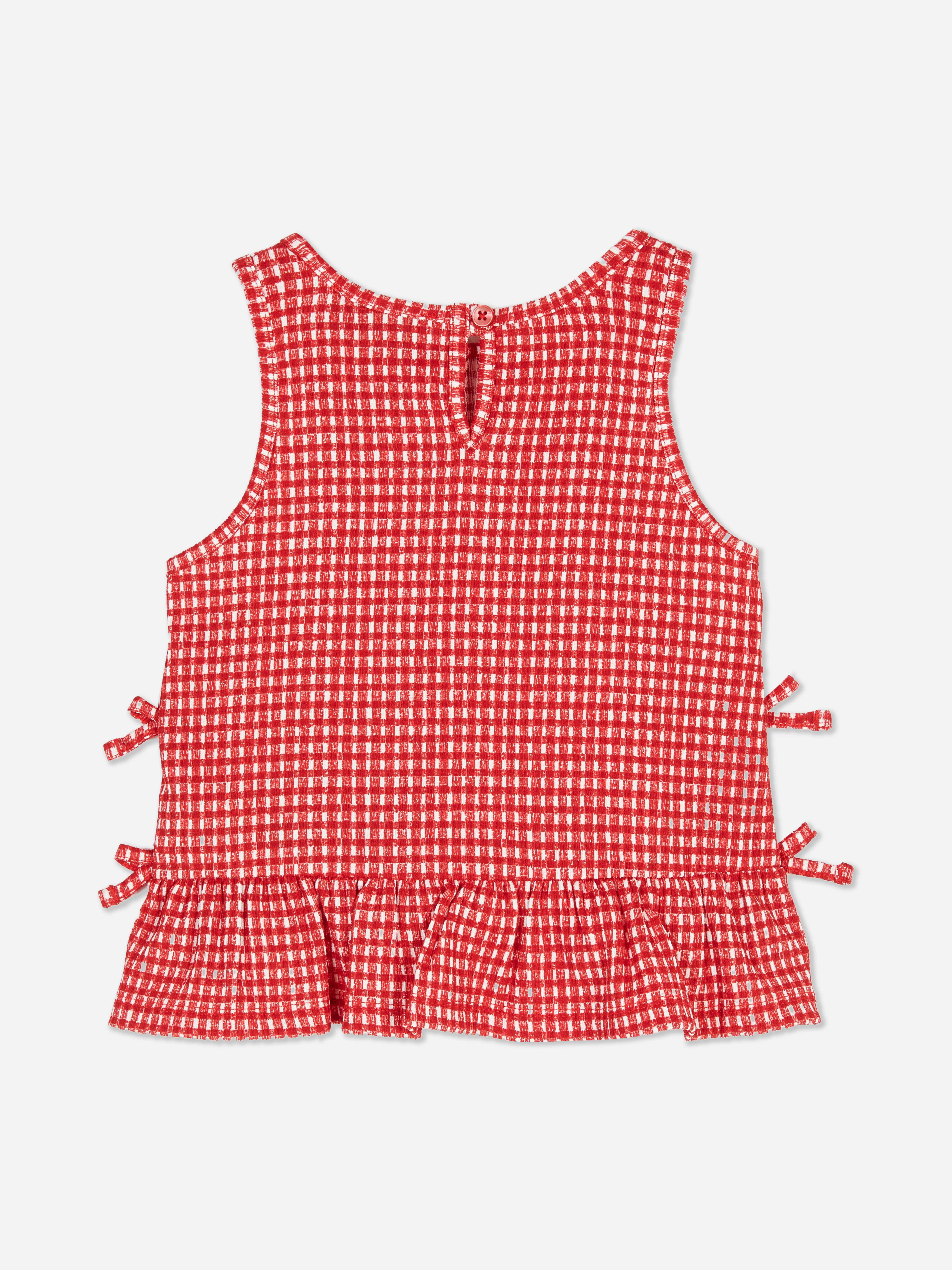 Blouse met Vichy-ruitpatroon