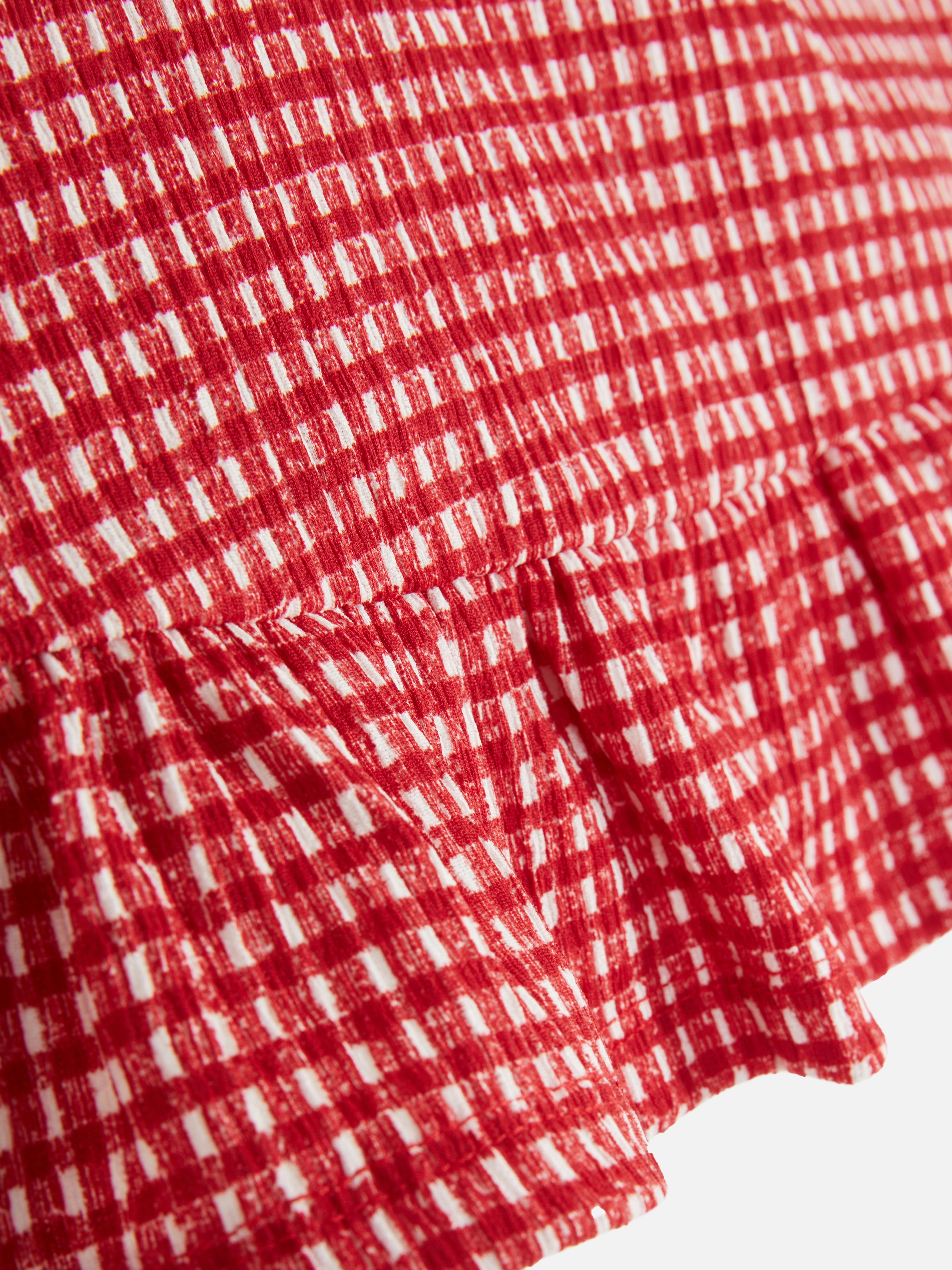Blouse met Vichy-ruitpatroon
