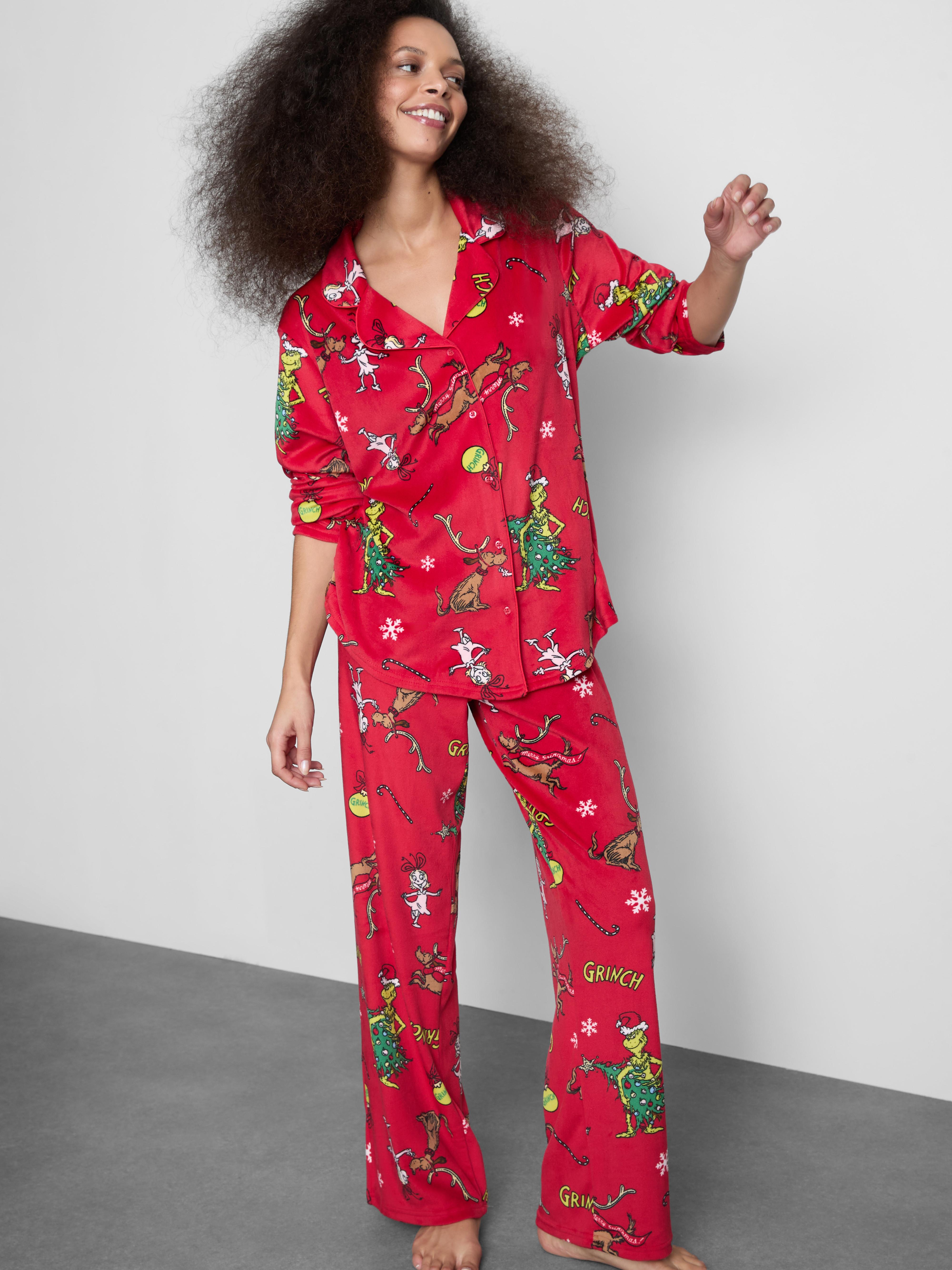 Doctor Seuss The Grinch Boyfriend Pyjama Set
