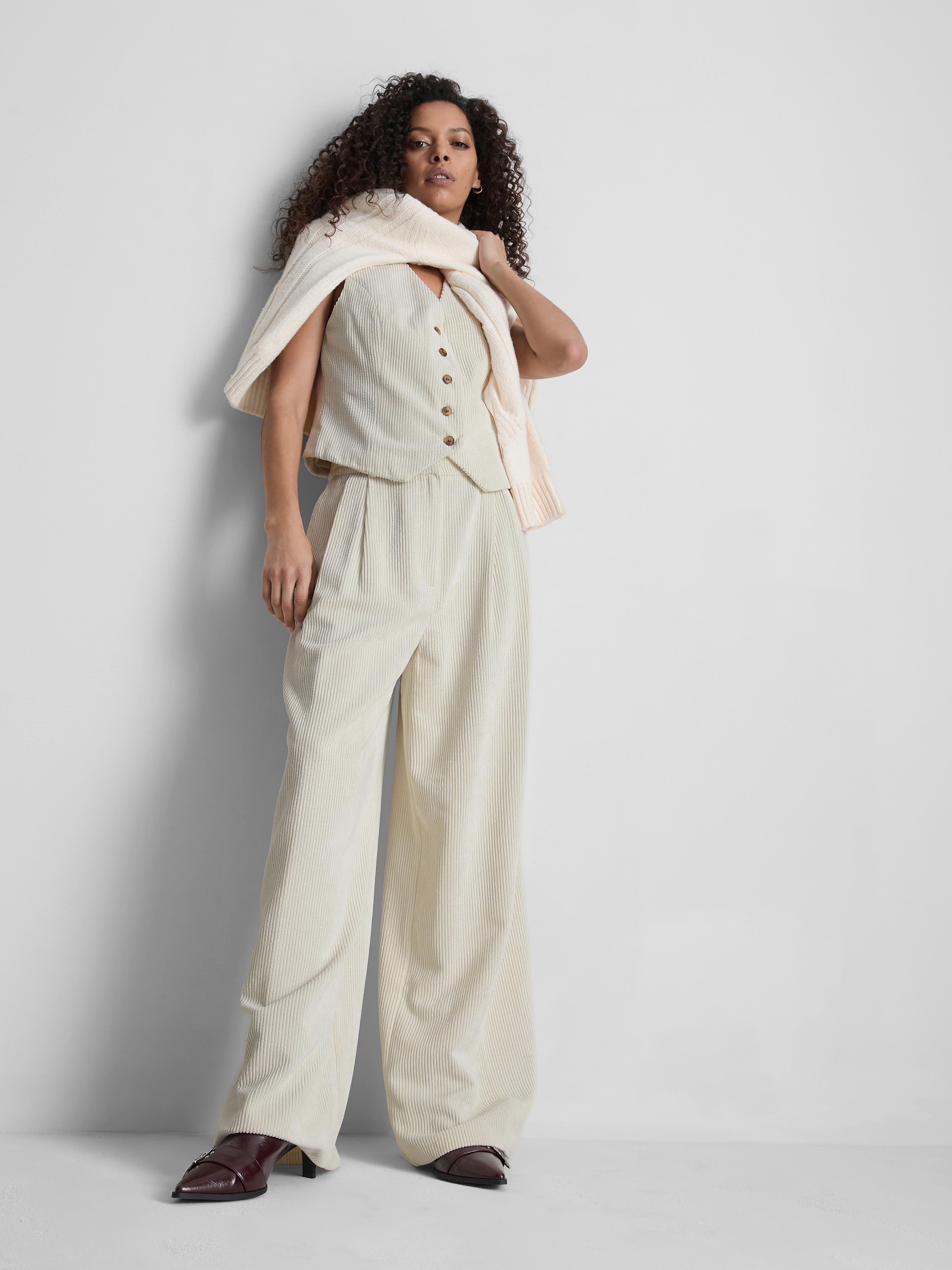 Wide Leg Cord Trousers