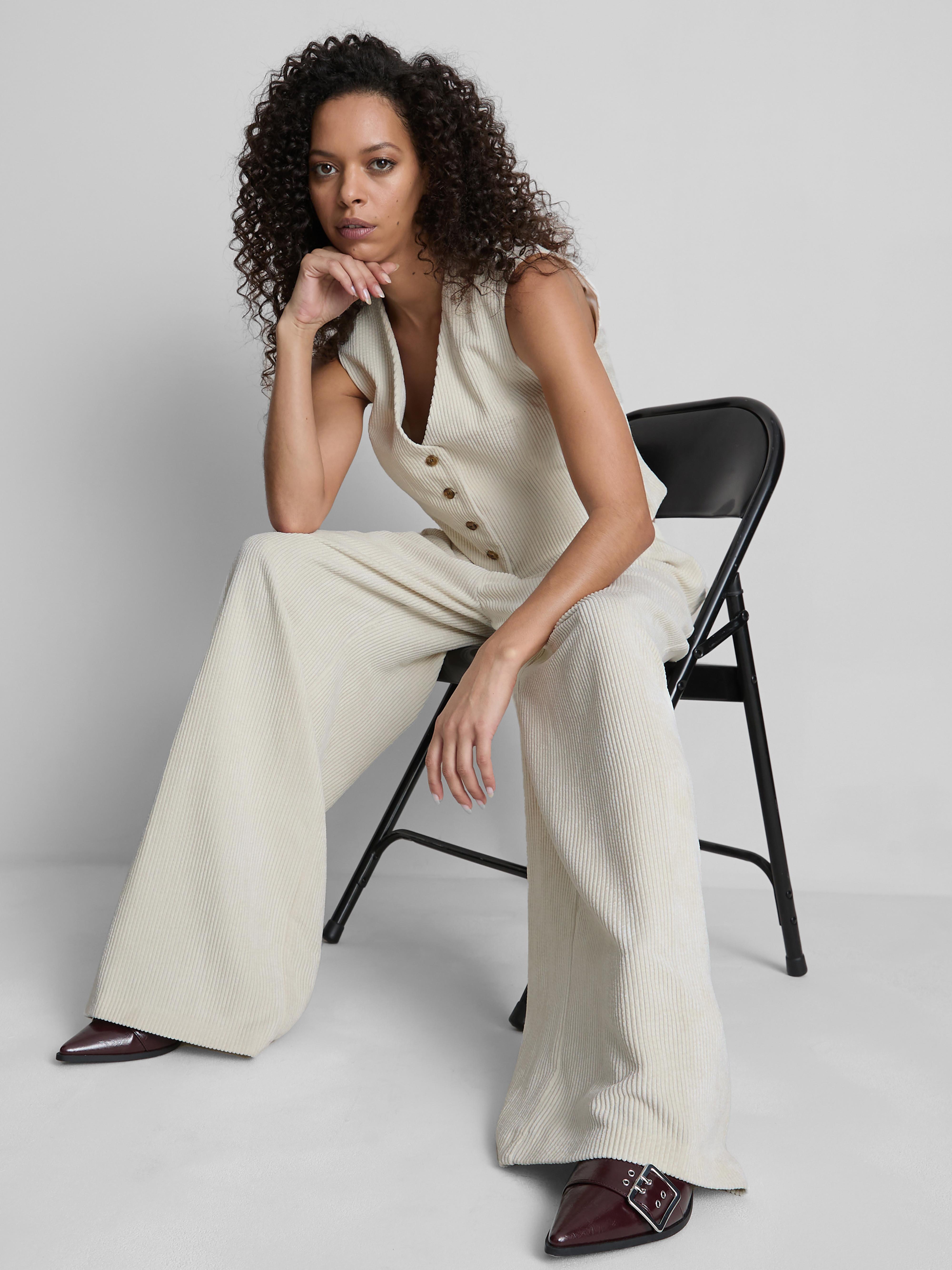 Wide Leg Cord Trousers