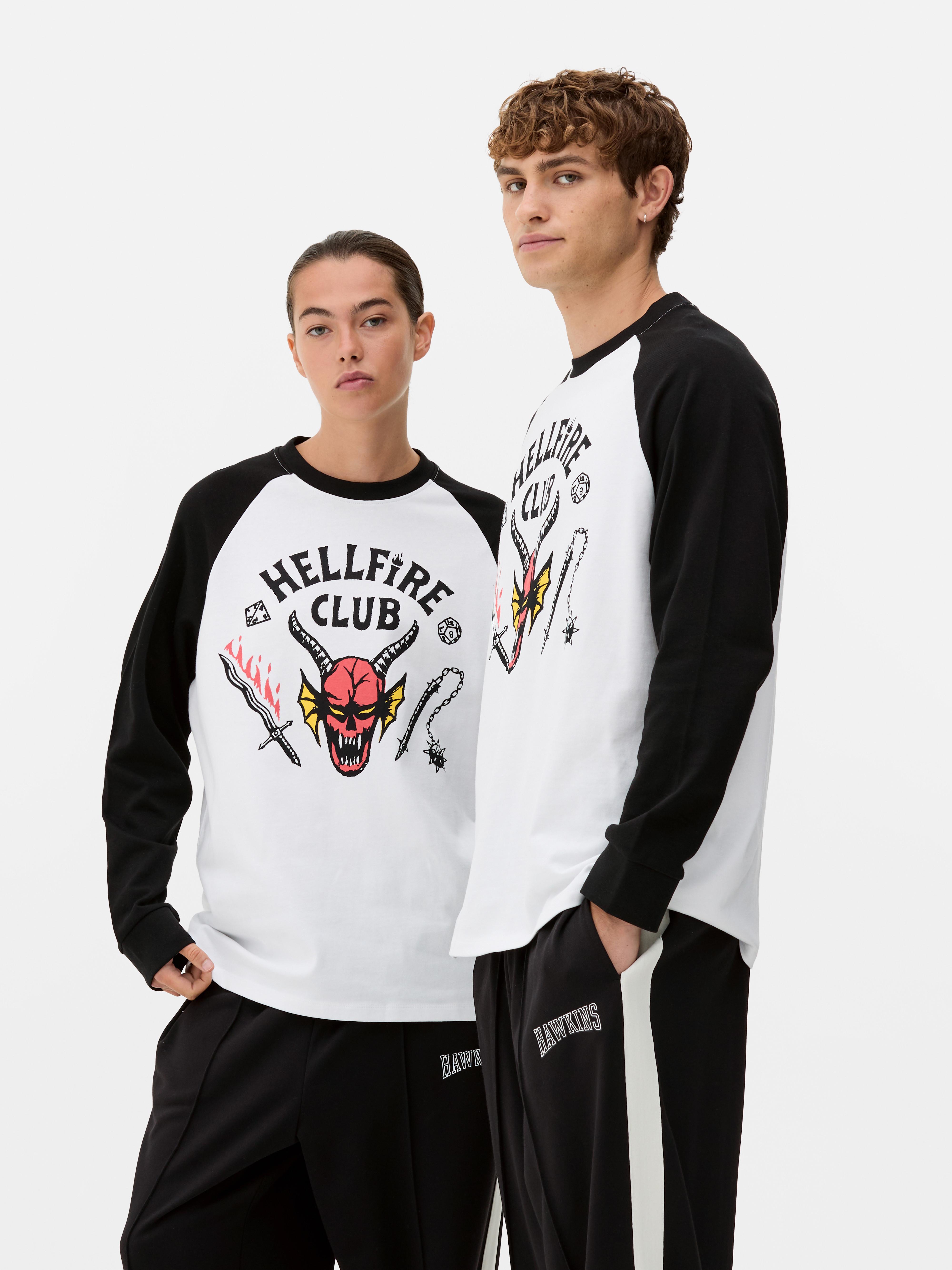 T-shirt à manches raglan Stranger Things Hellfire Club