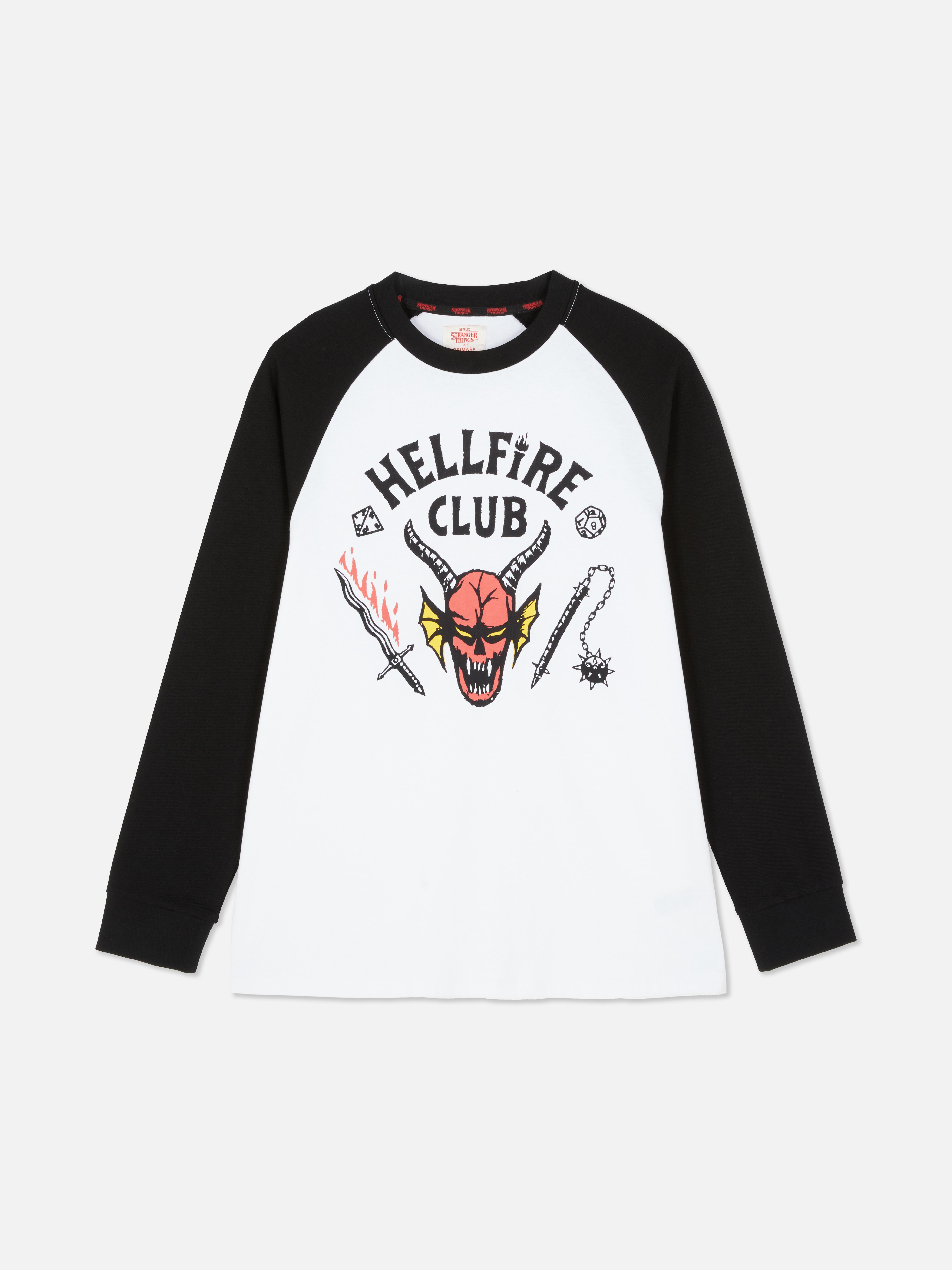 T-shirt à manches raglan Stranger Things Hellfire Club