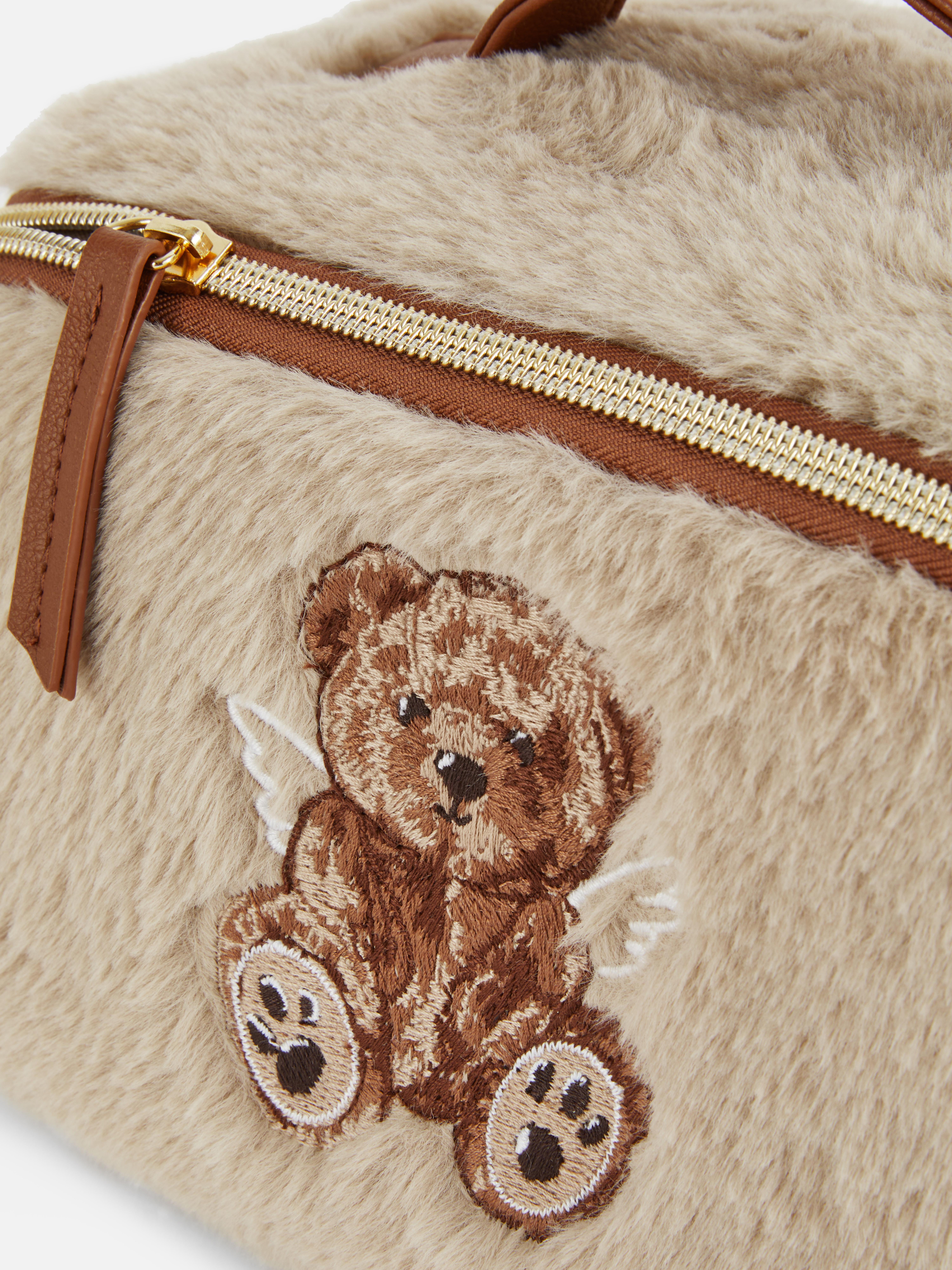 Faux Fur Flat Lay Makeup Bag
