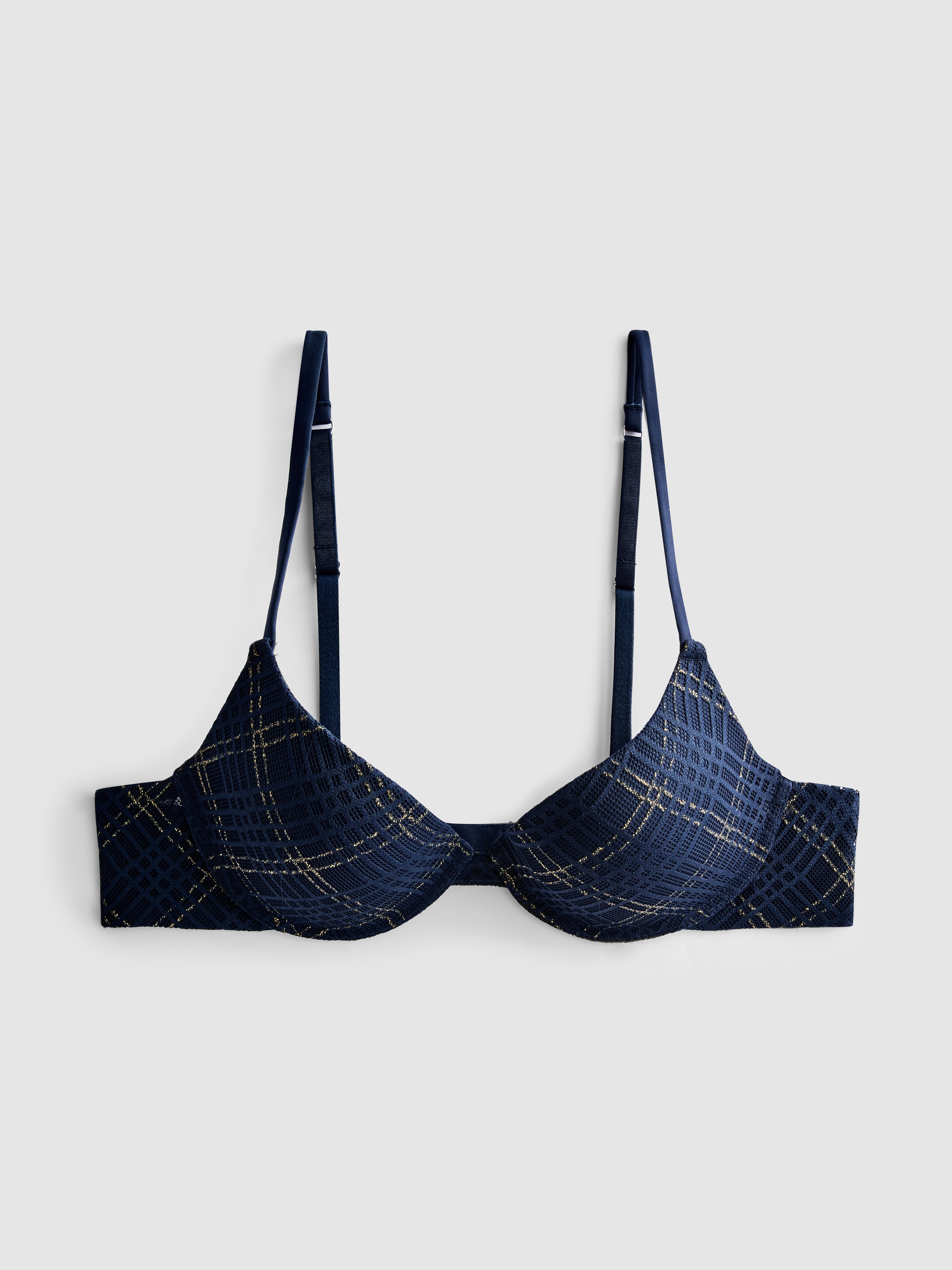 Padded Push Up Bra Navy