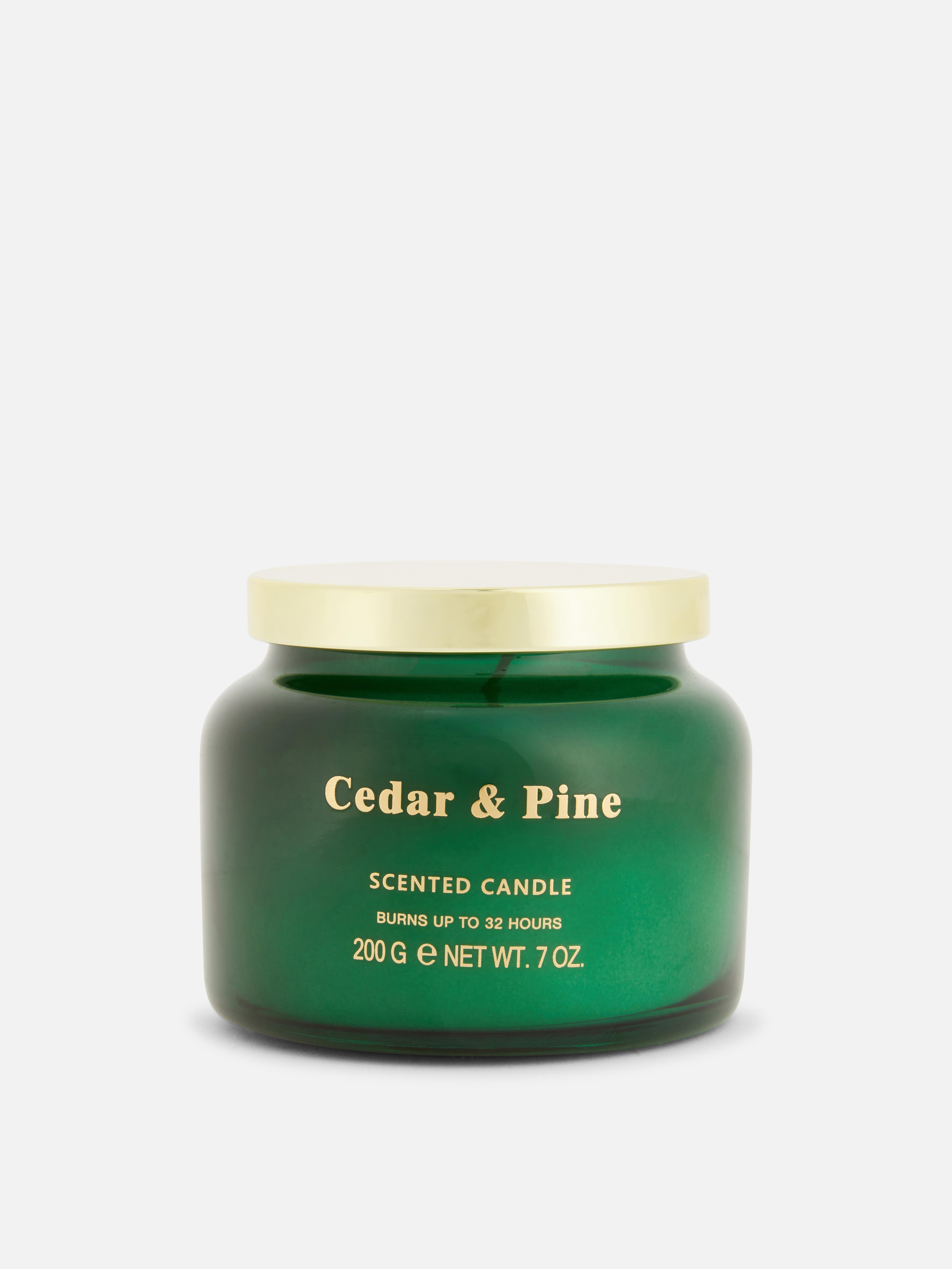 Scented Candle In Festive Lidded Container Green