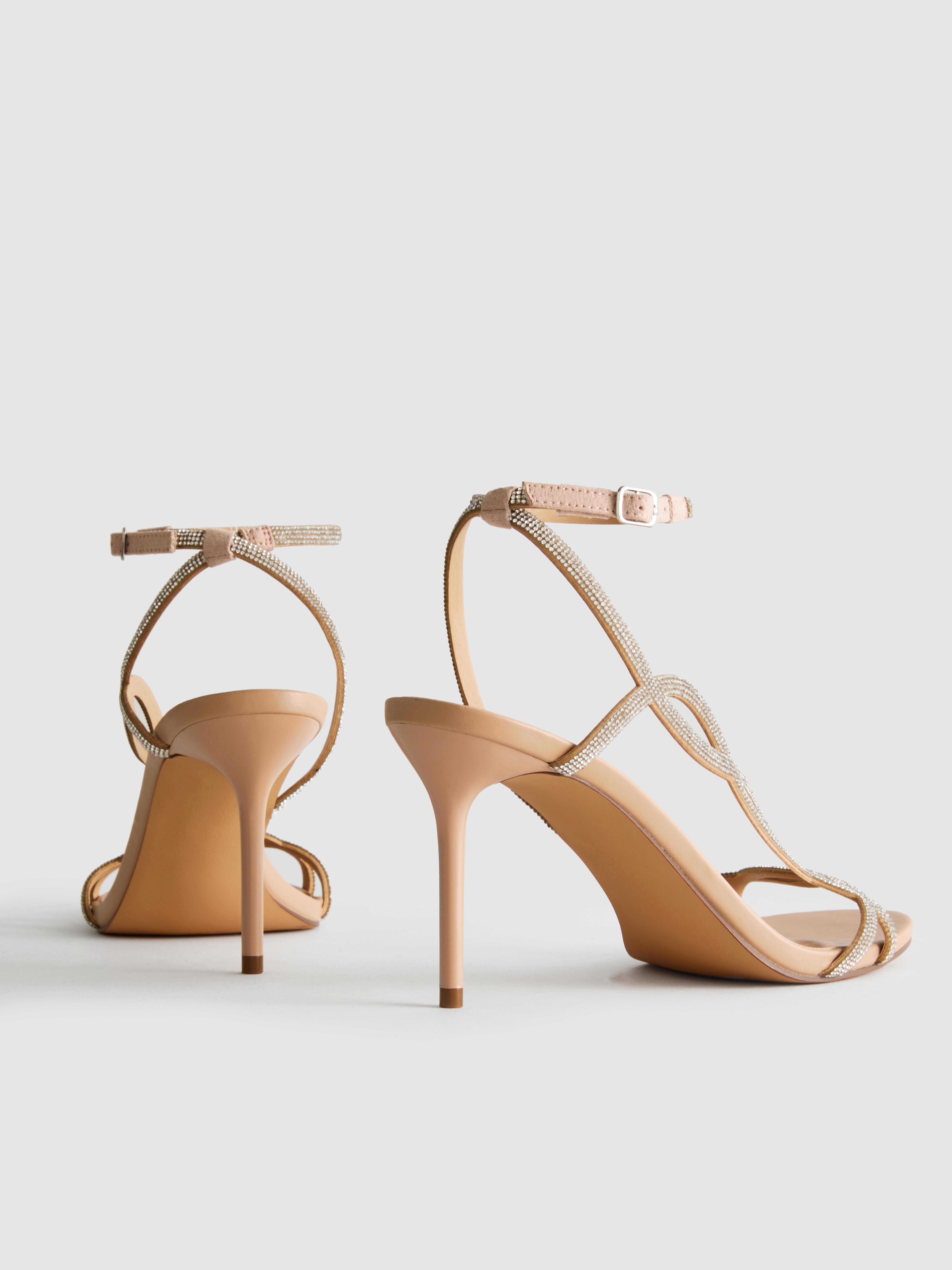 Odprti salonarji s paščkom in diamantki