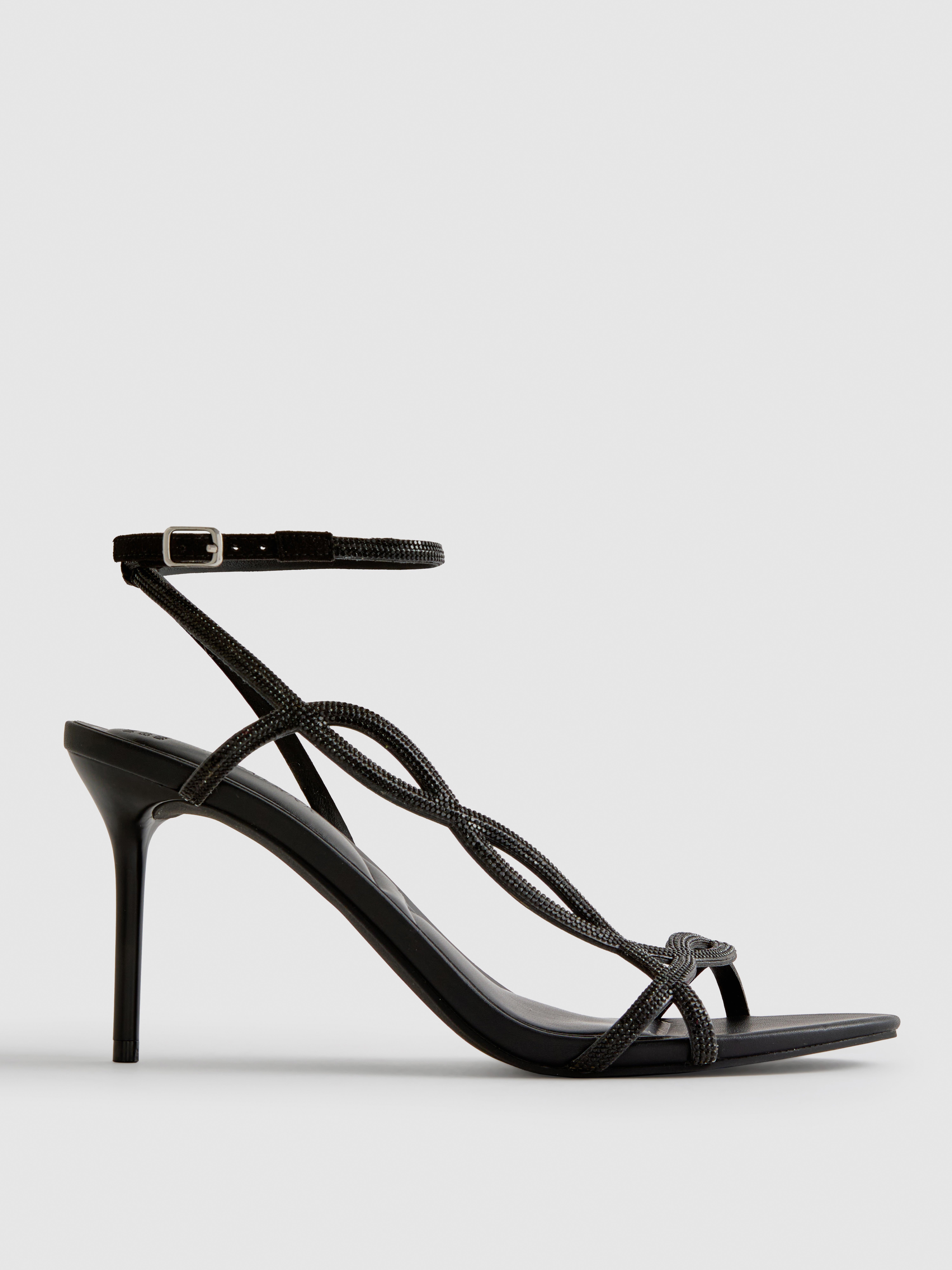 Diamanté Strap Stiletto Sandals