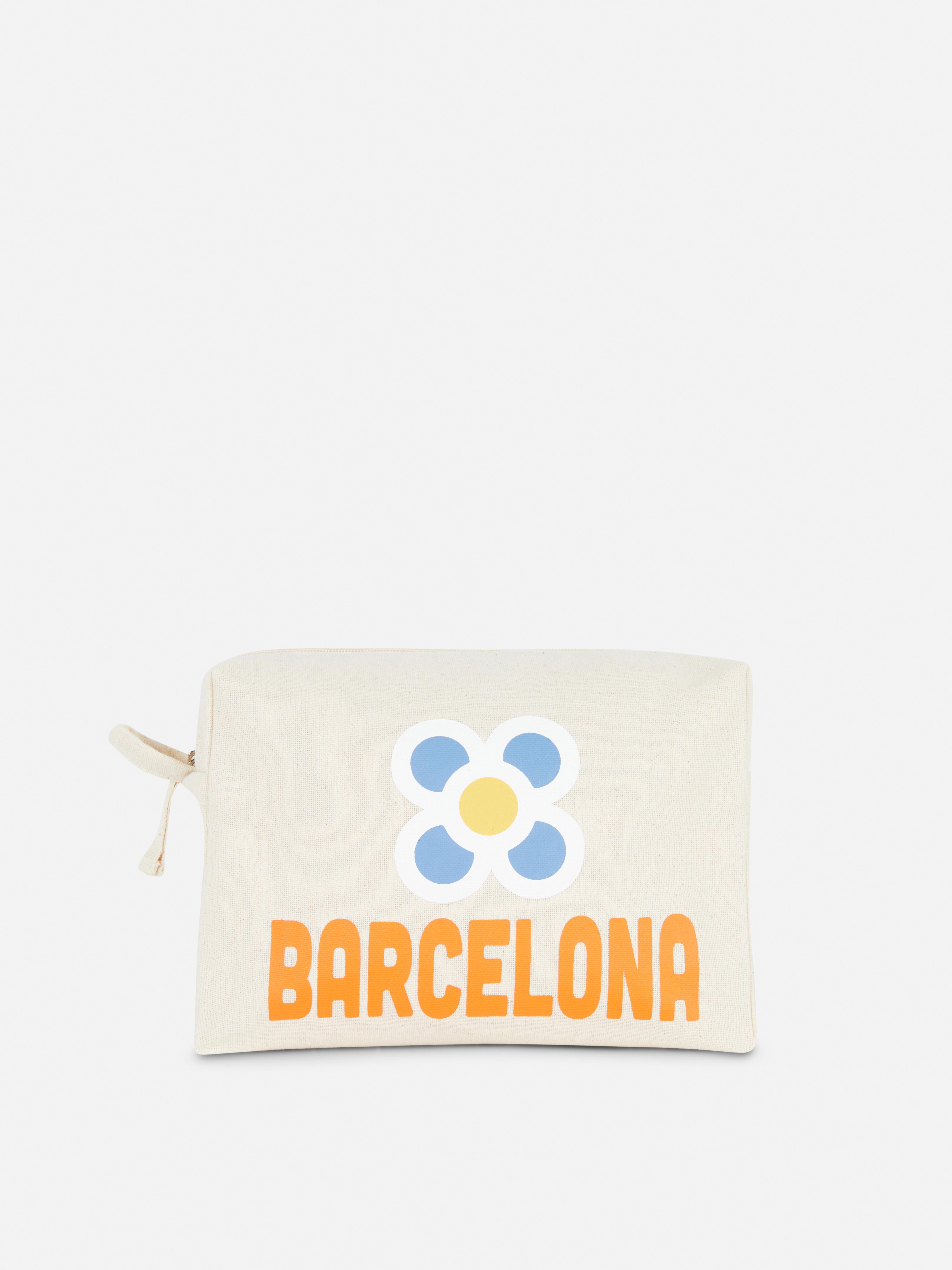 Neceser con estampado gráfico de ciudad