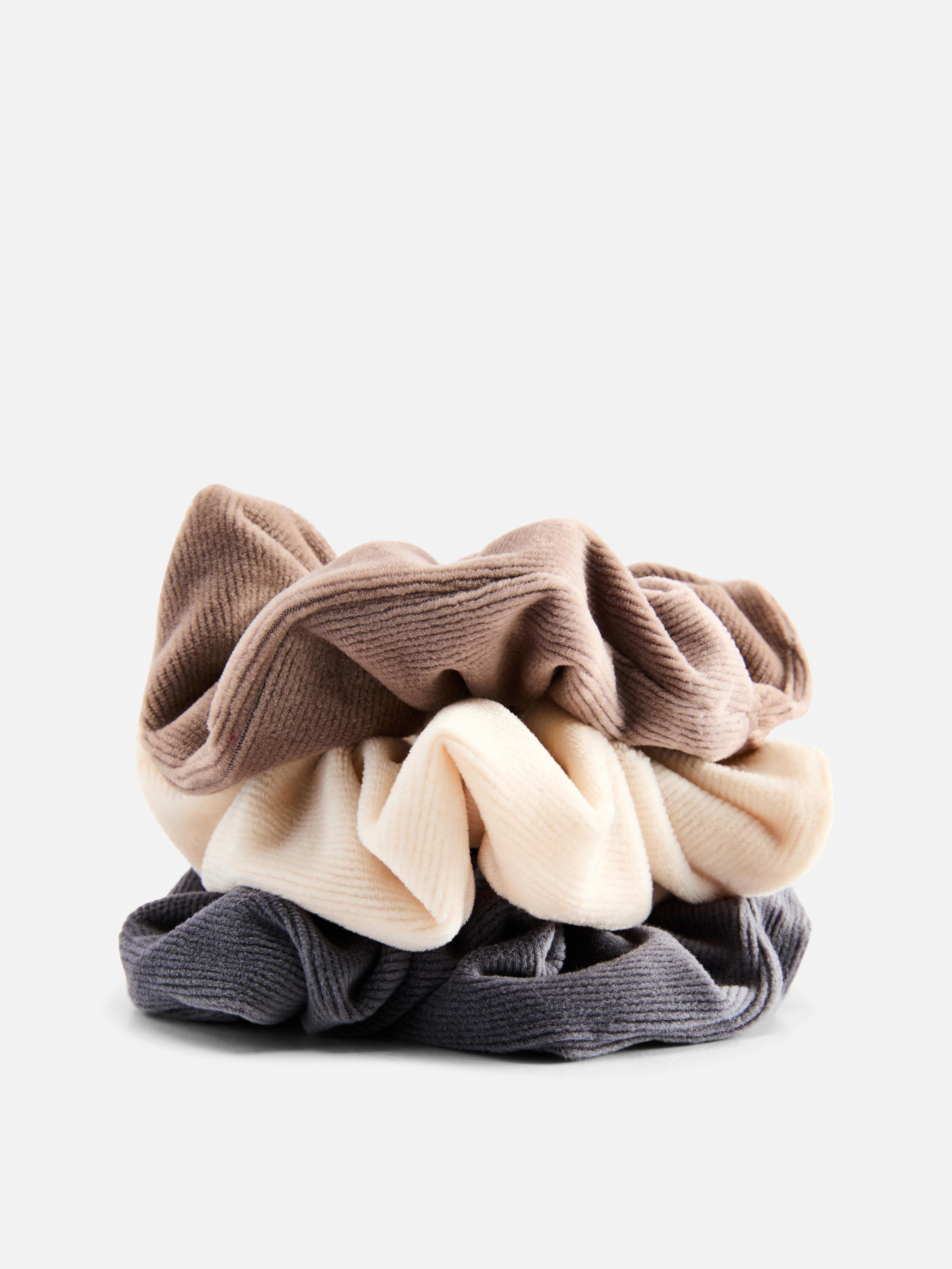 Confezione da 3 scrunchie in velluto a coste