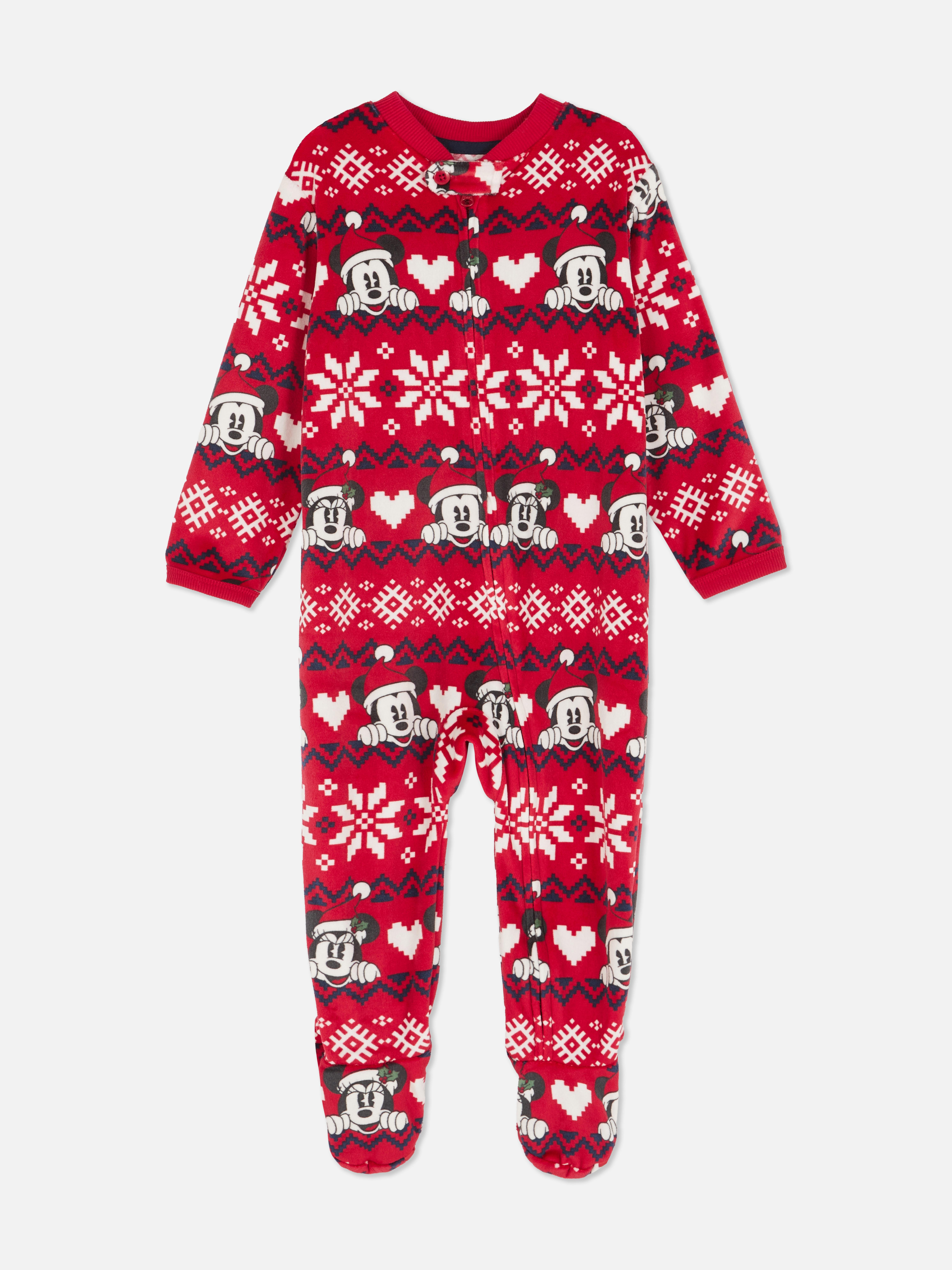 6-36mths | Baby Disney’s Mickey Mouse Fair Isle Family Christmas Sleepsuit