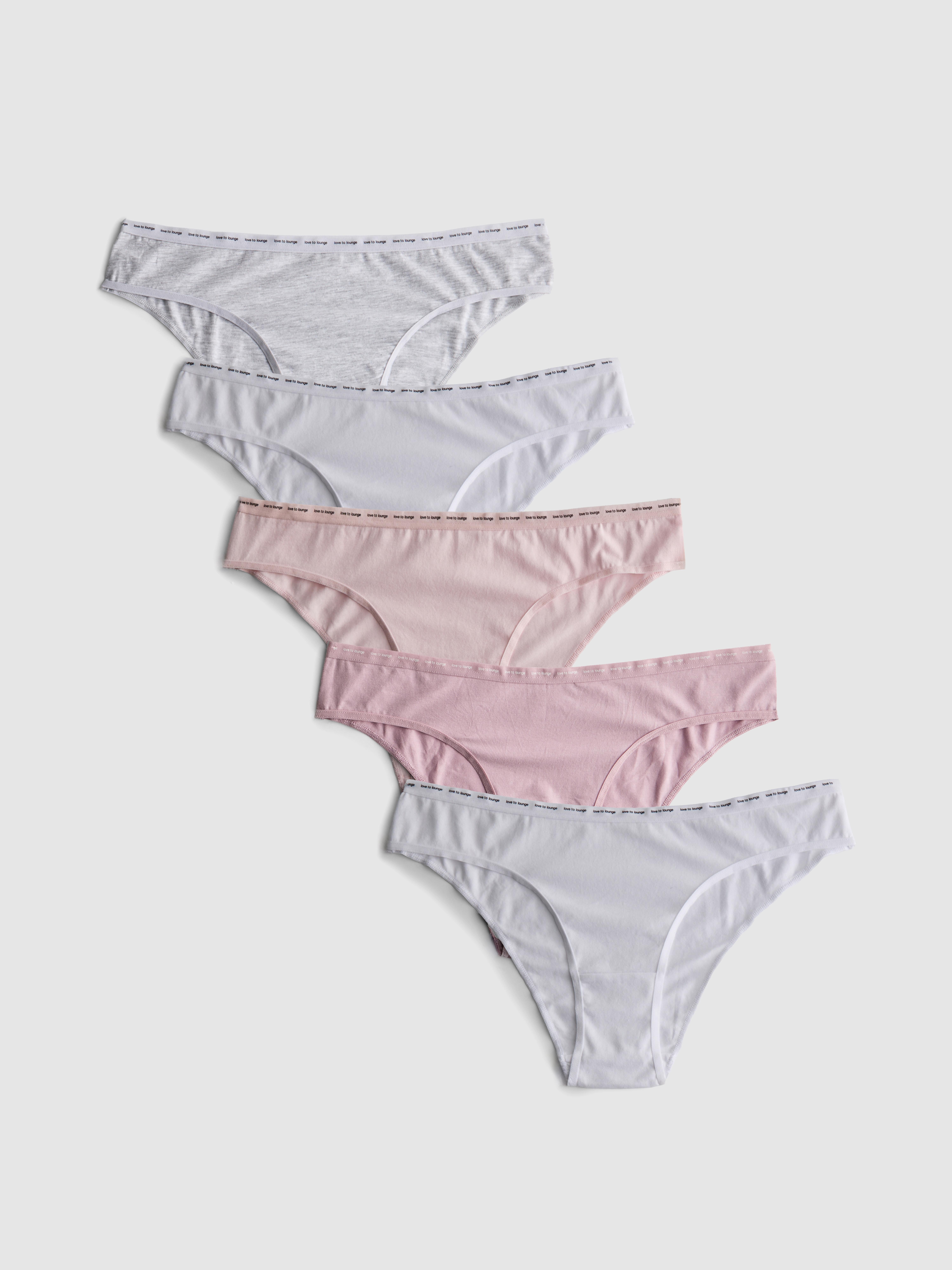 Pack de 5 braguitas brasileñas «Love To Lounge»