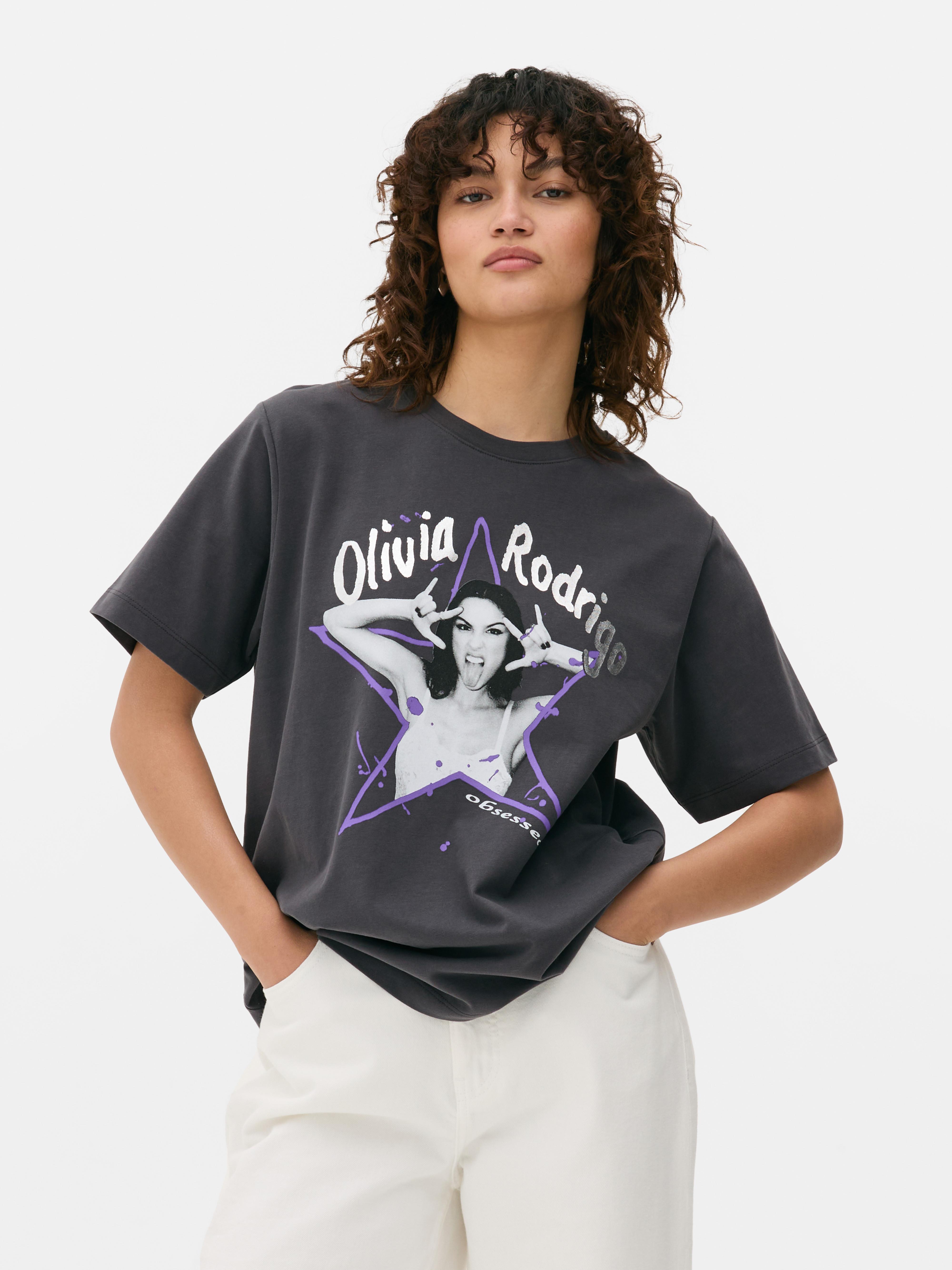 „Olivia Rodrigo“ T-Shirt mit Stern-Print