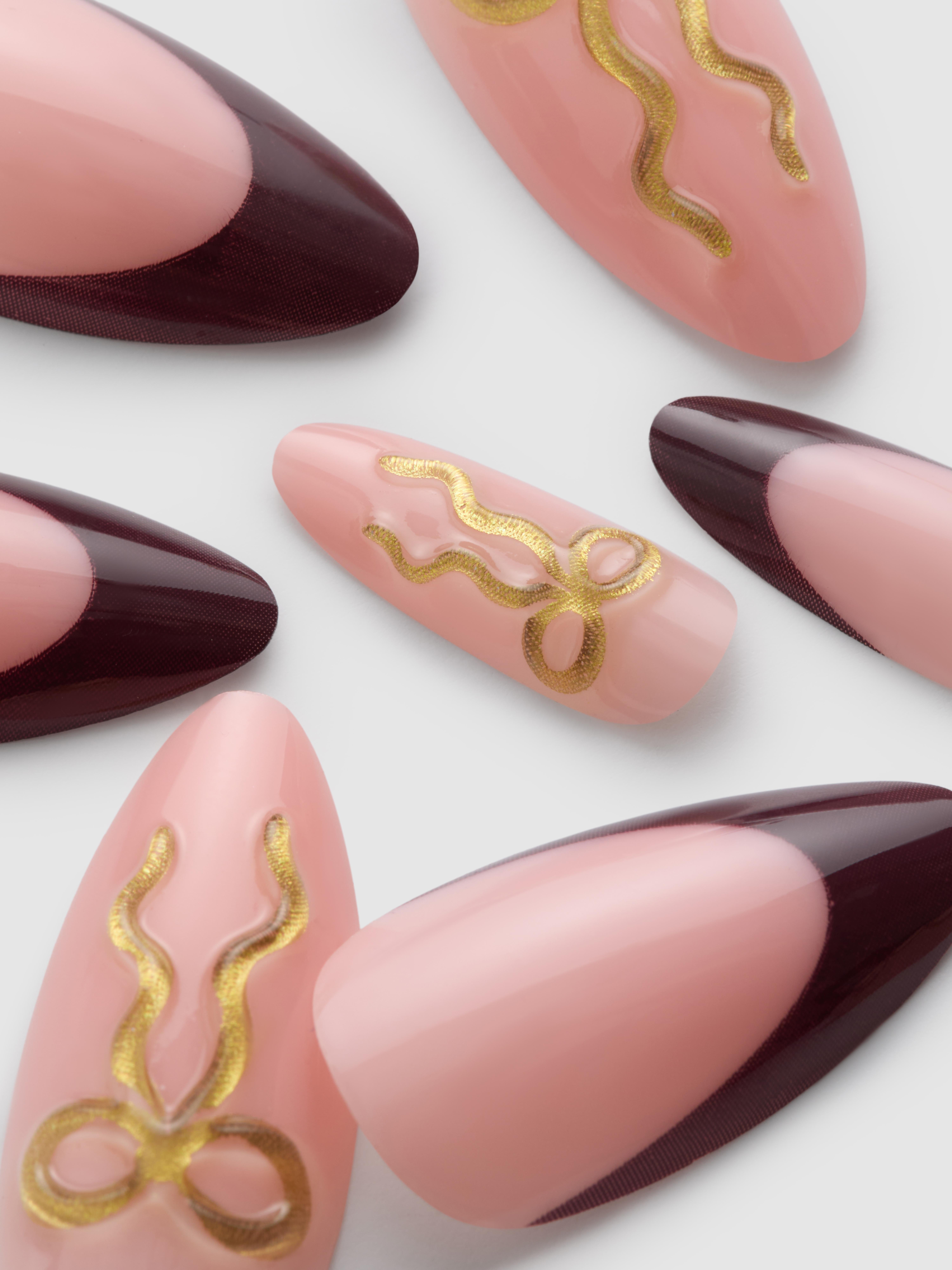 PS... French Tip Stiletto Gloss False Nails