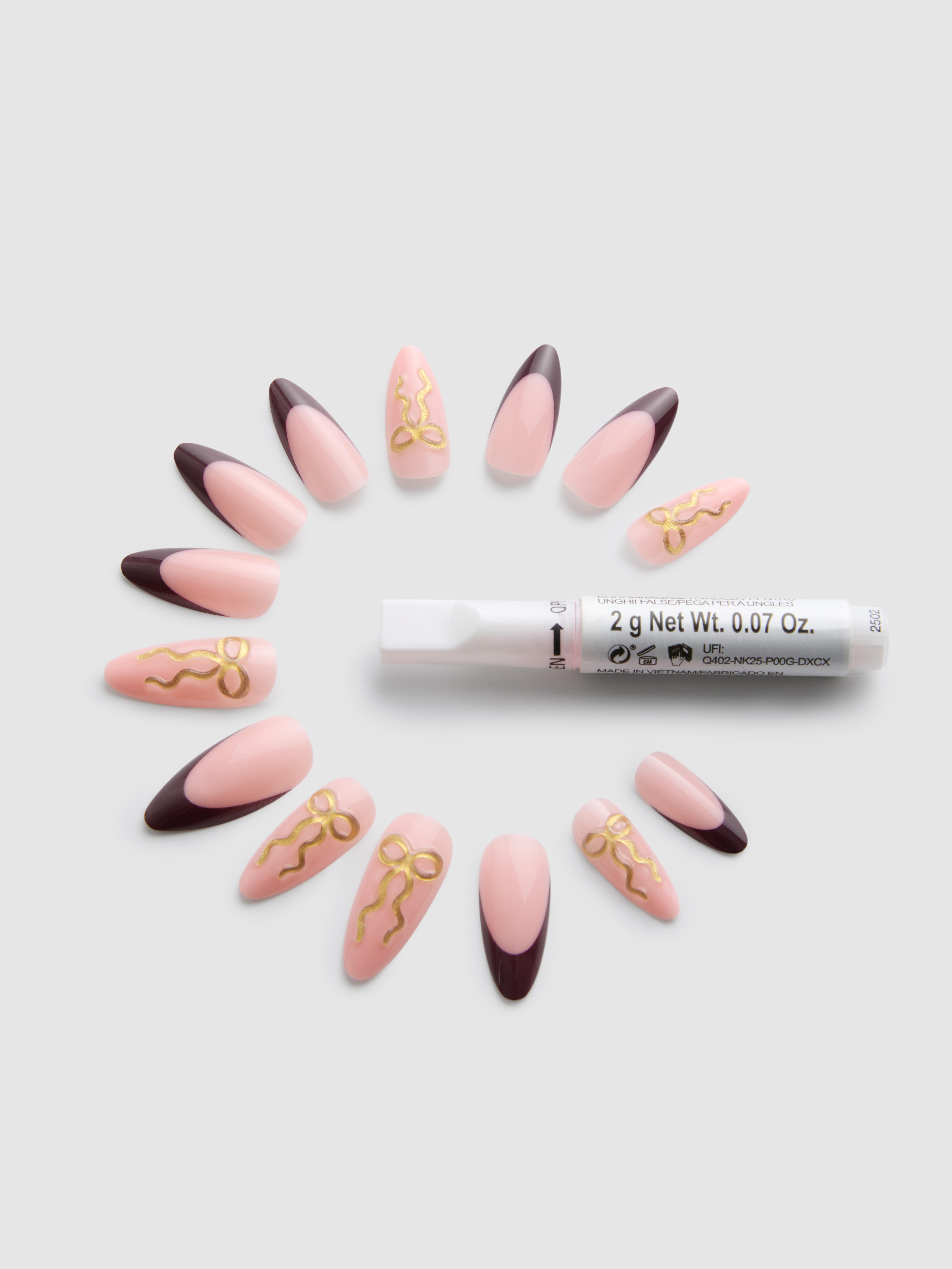 PS... French Tip Stiletto Gloss False Nails