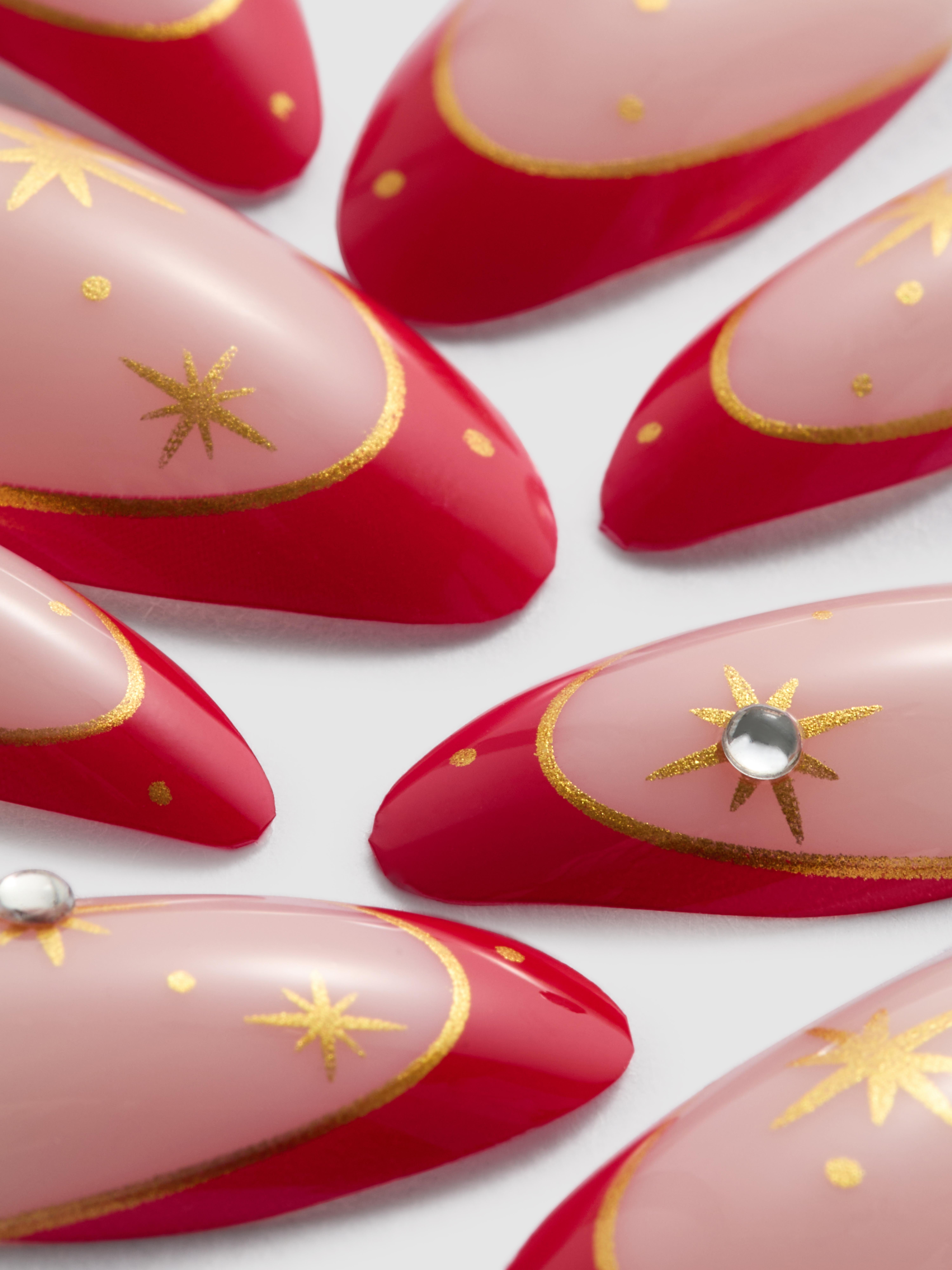 PS... French Tip Pointed Gloss False Nails