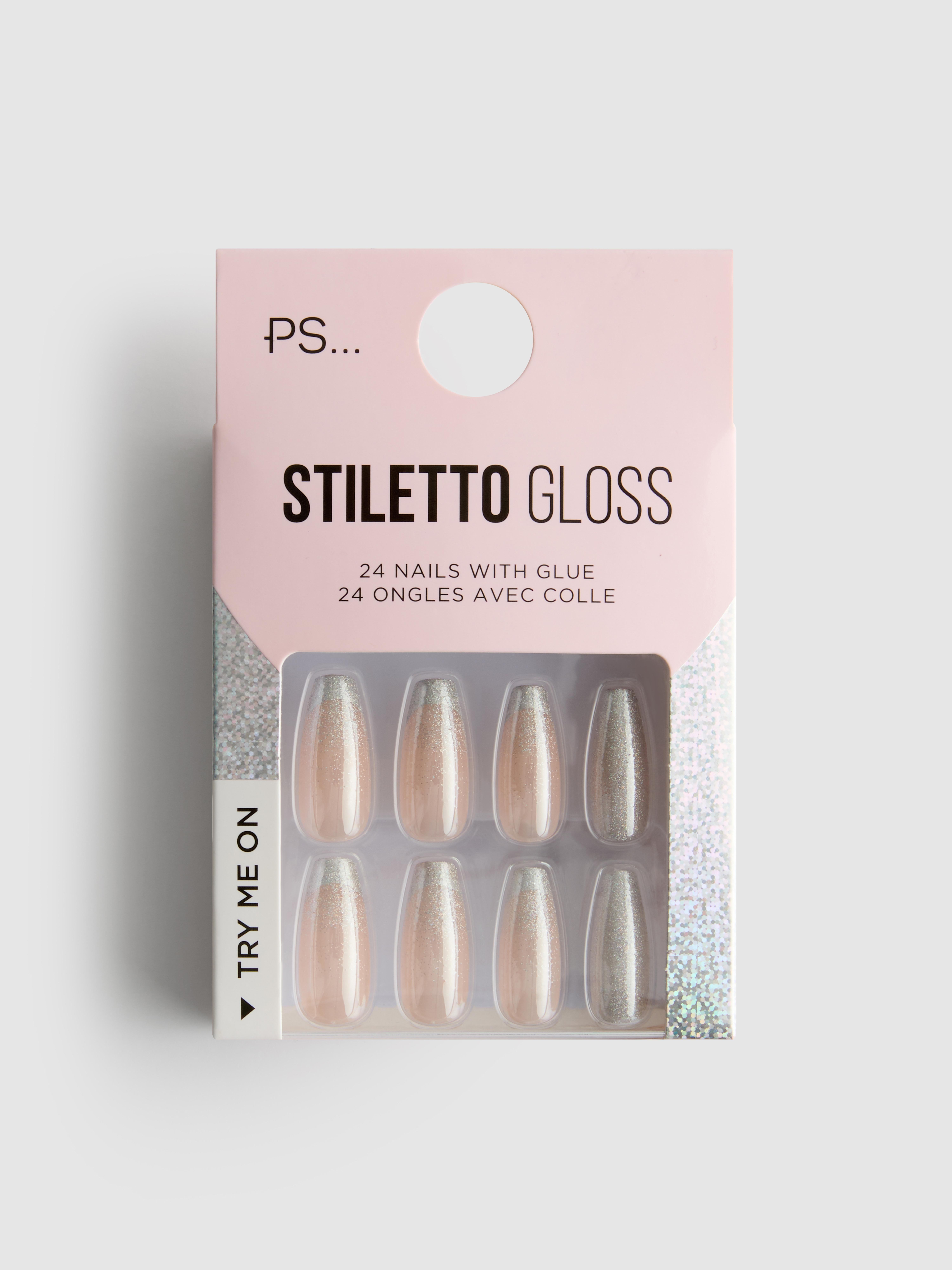 PS... Glanzende spitse kunstnagels