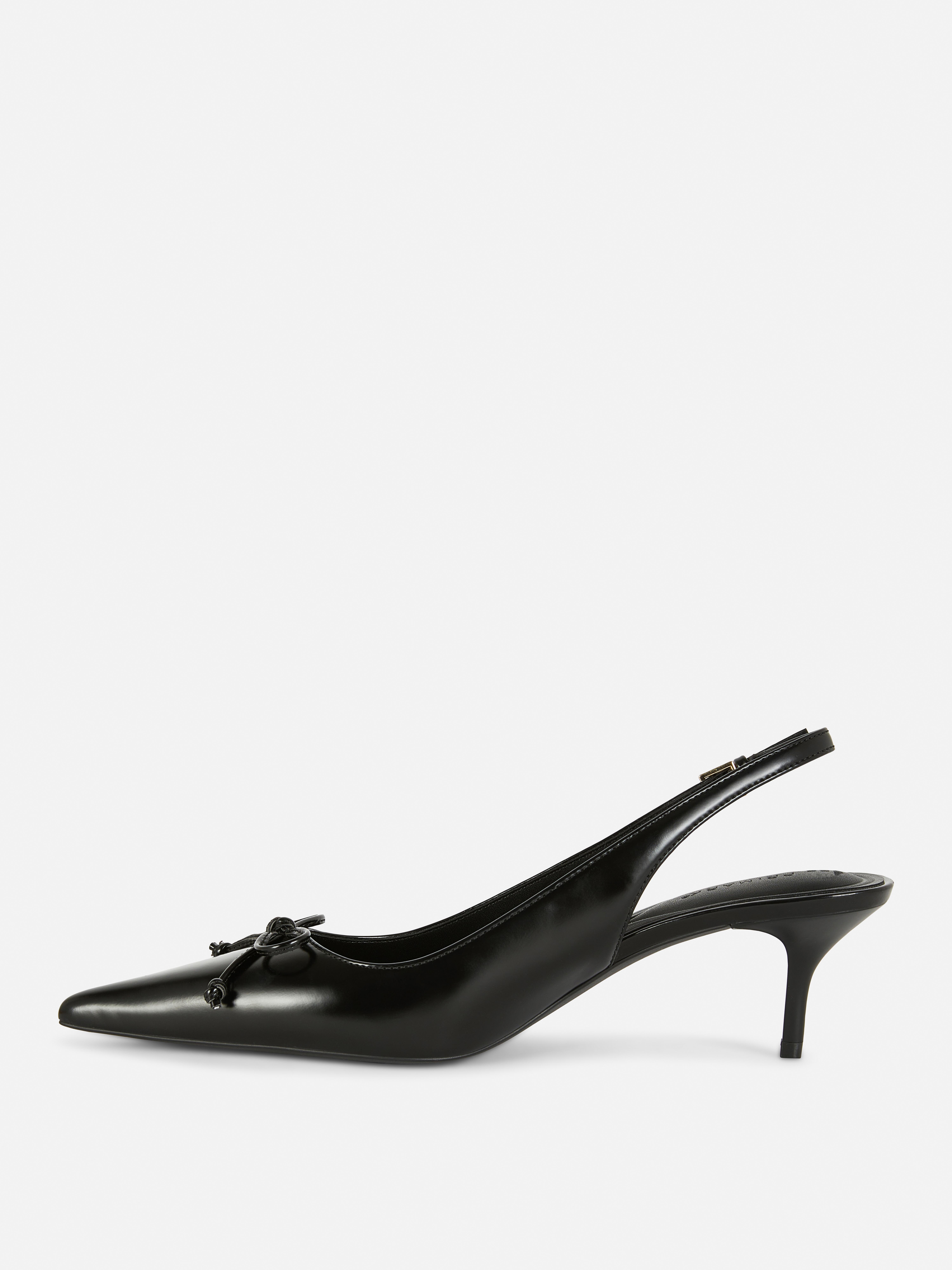 Slingbacks mit Kitten-Heels und Schleife