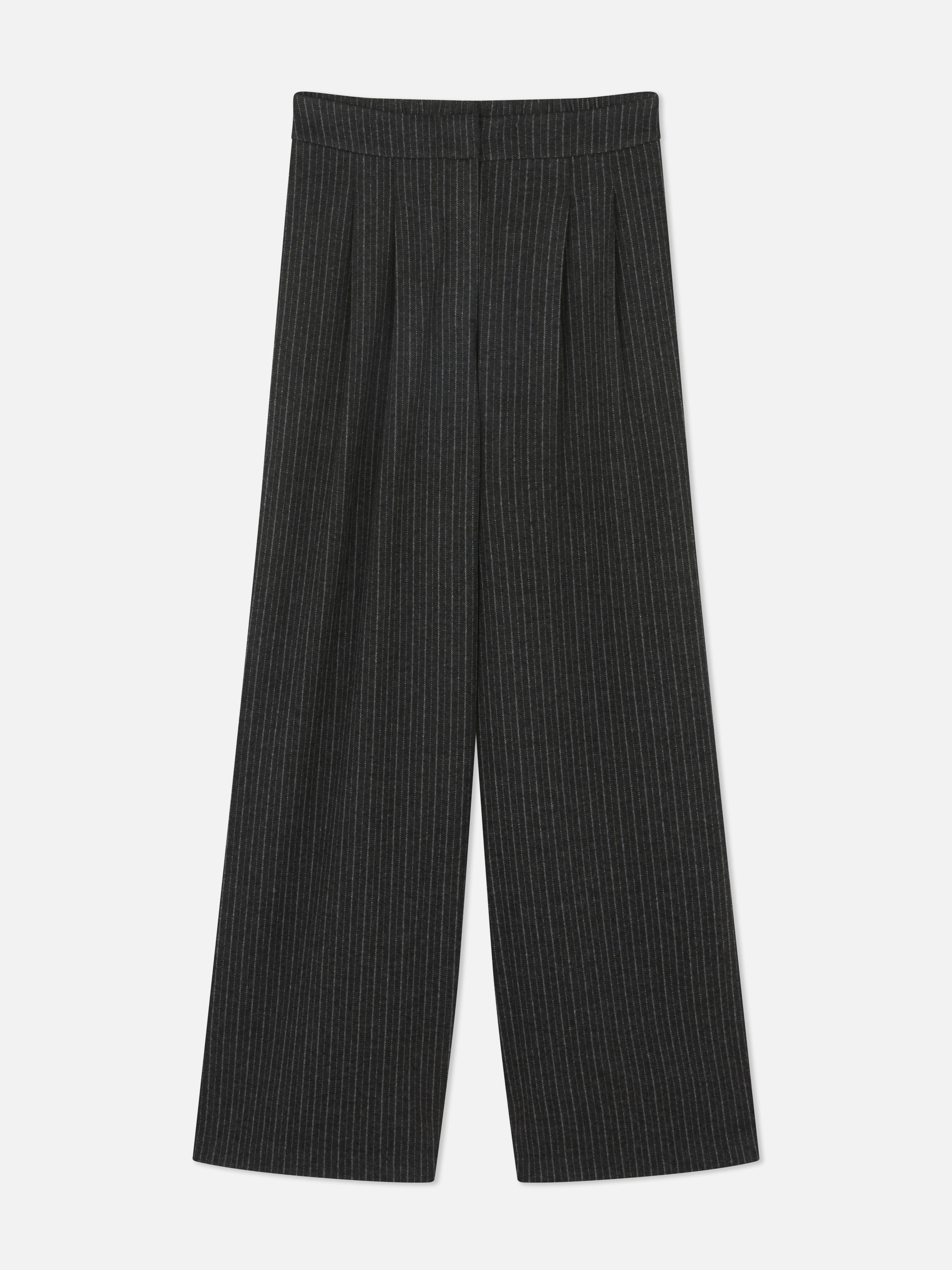 Pantalon large à fines rayures