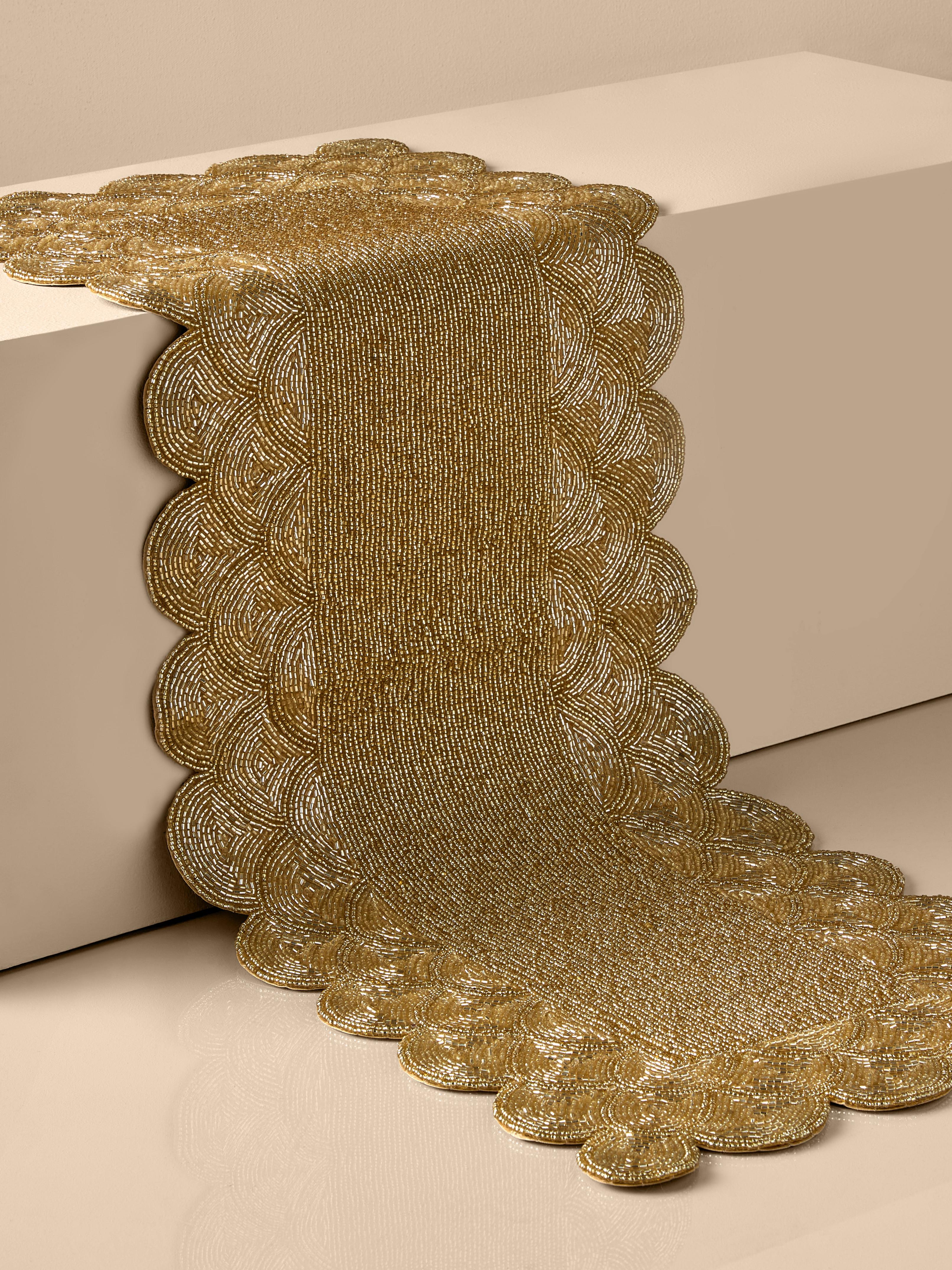 The Edit Beaded Table Runner