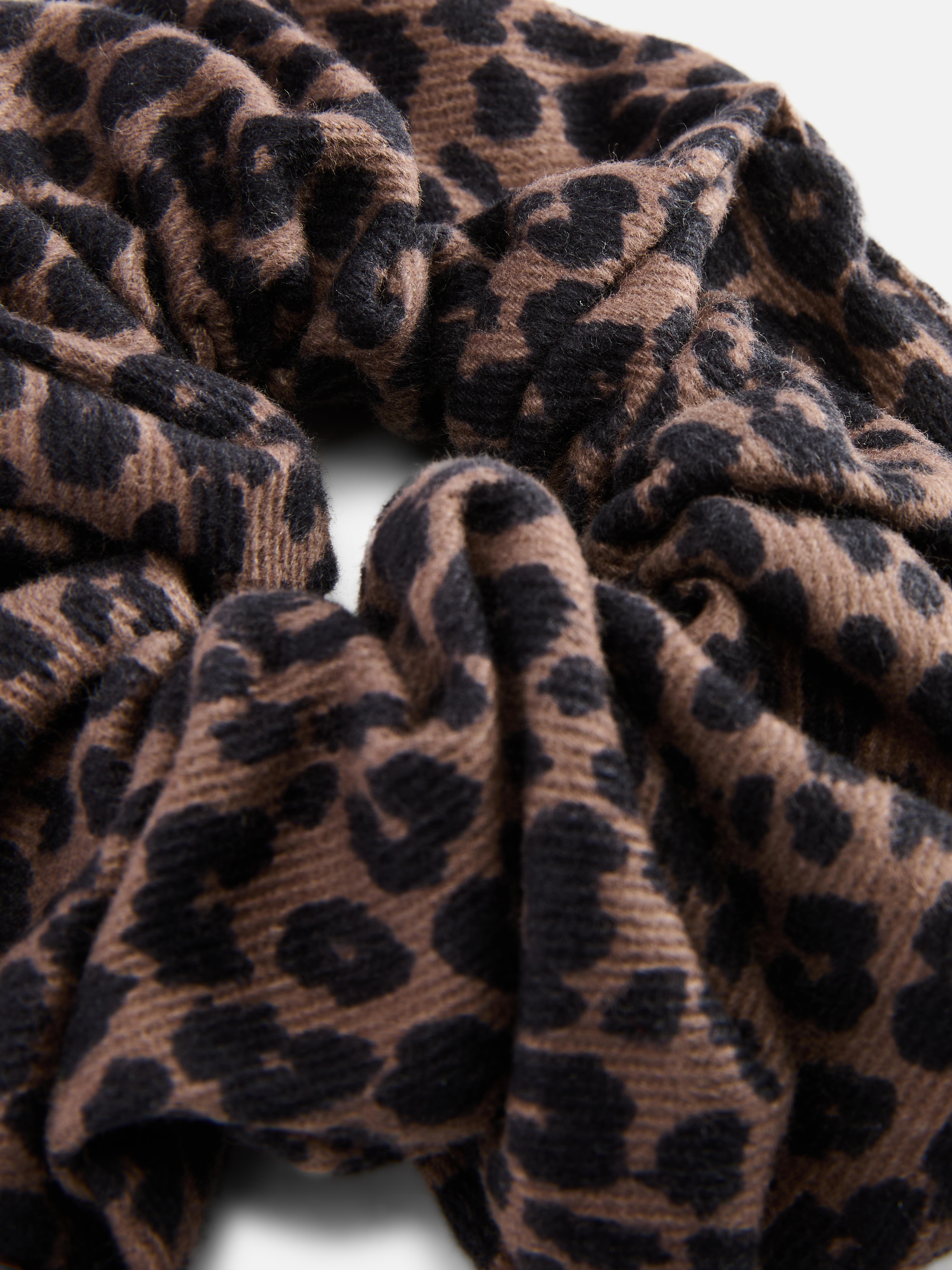 Leopard Pattern Hair Scrunchie