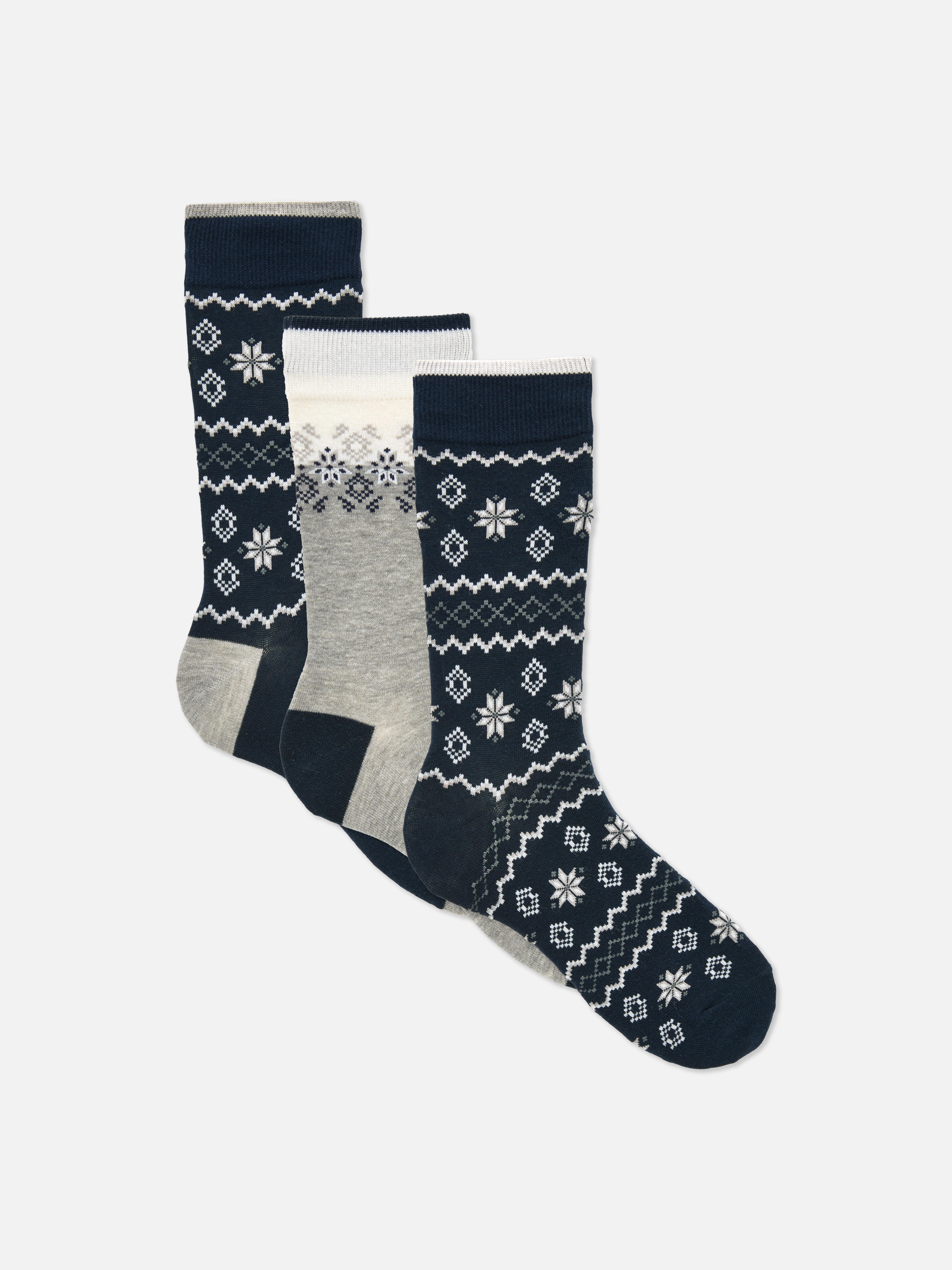 3pk Christmas Crew Socks