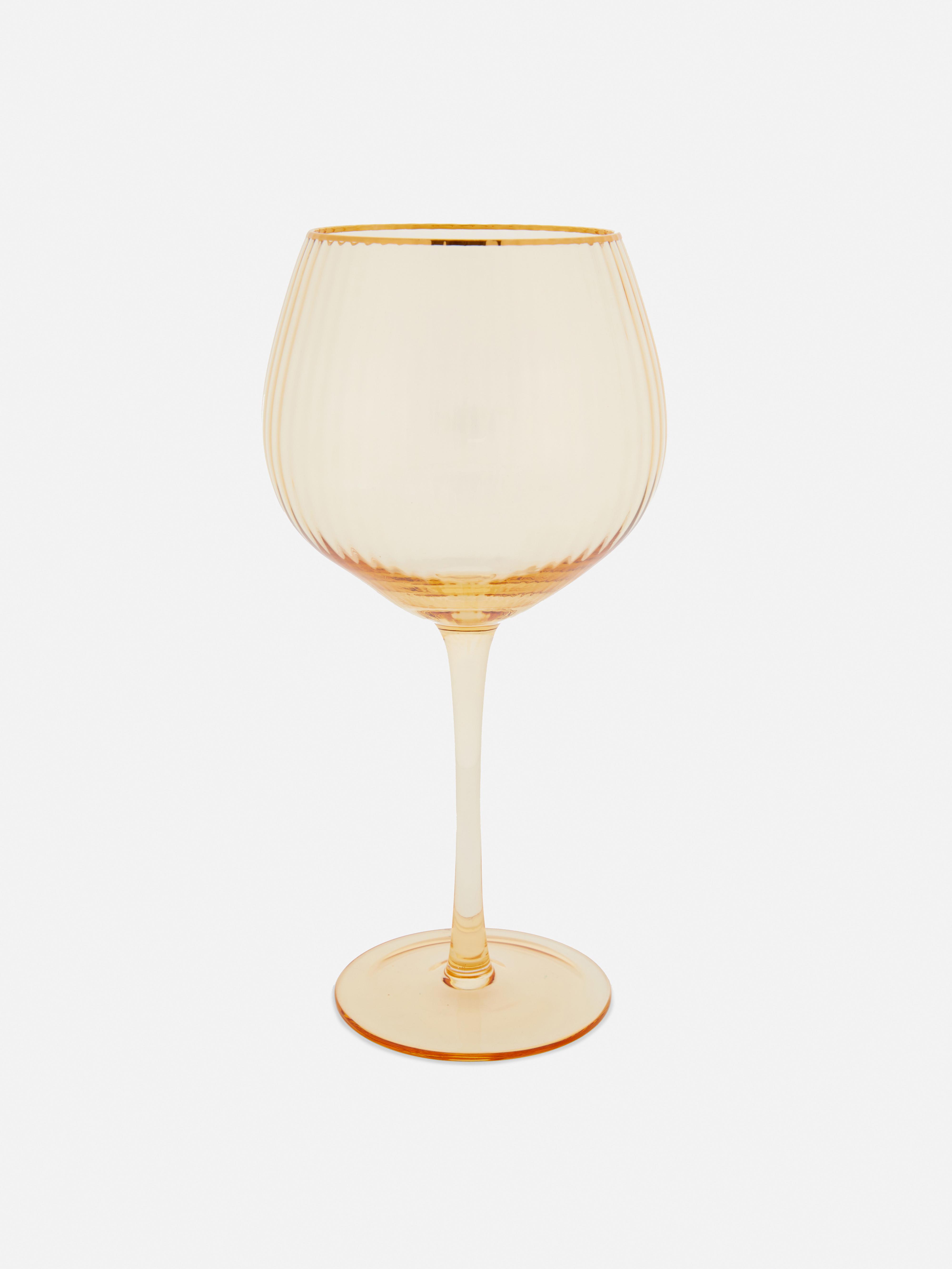 Ribbed Wine Glass