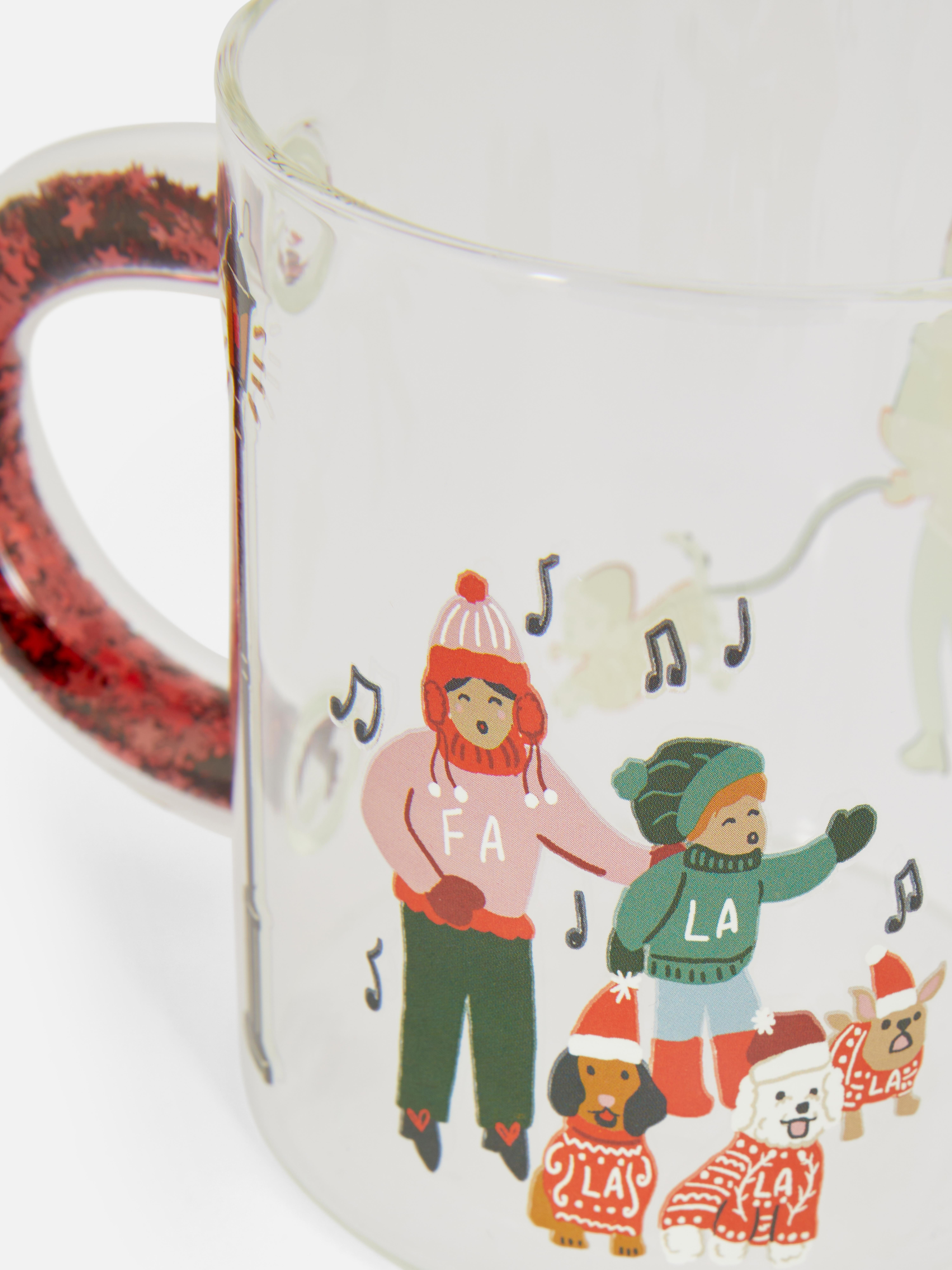 Christmas Scene Glass Mug