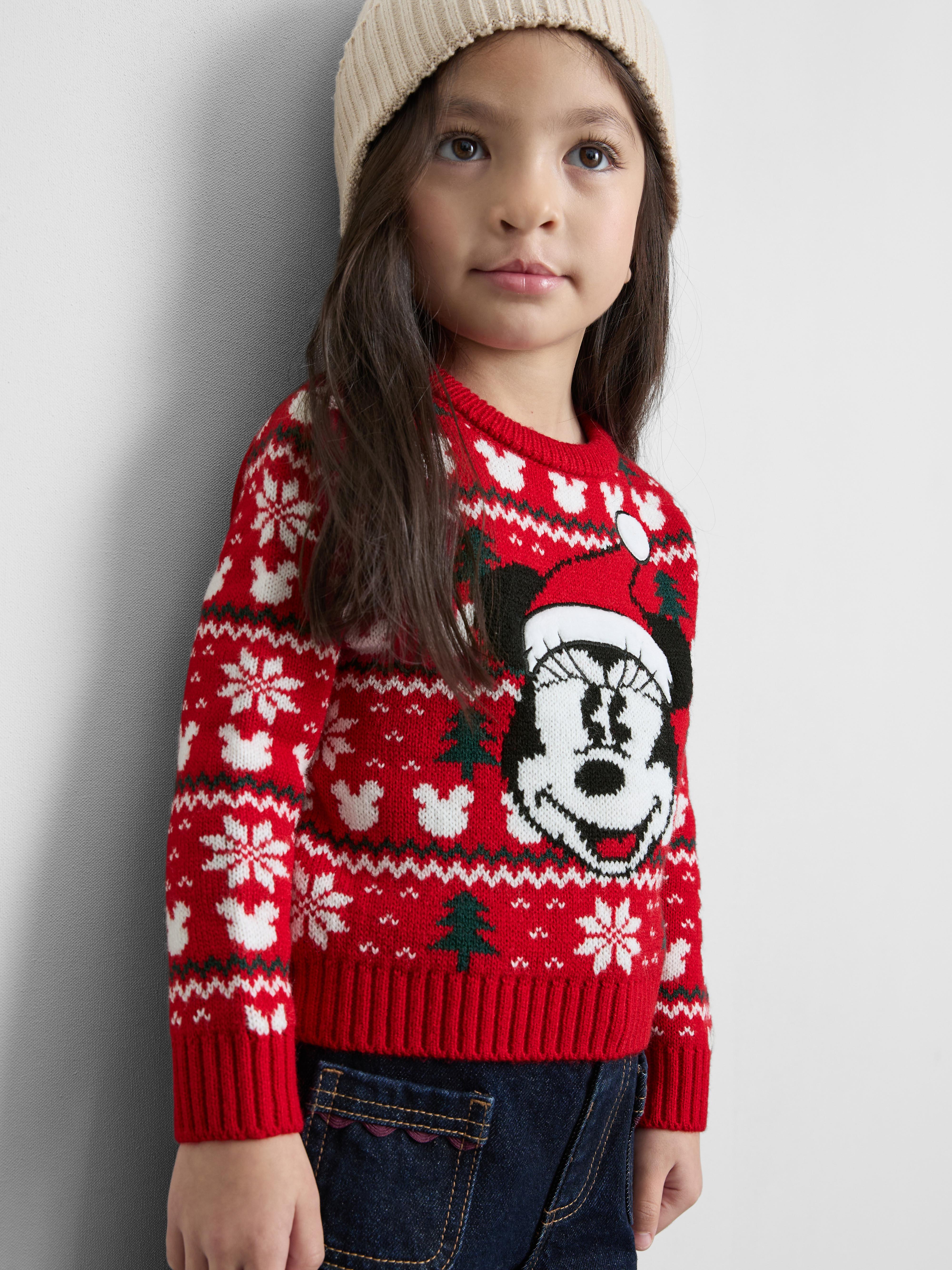 1.5-8yrs | Kid's Disney's Minnie Mouse Fair Isle Family Christmas Sweater