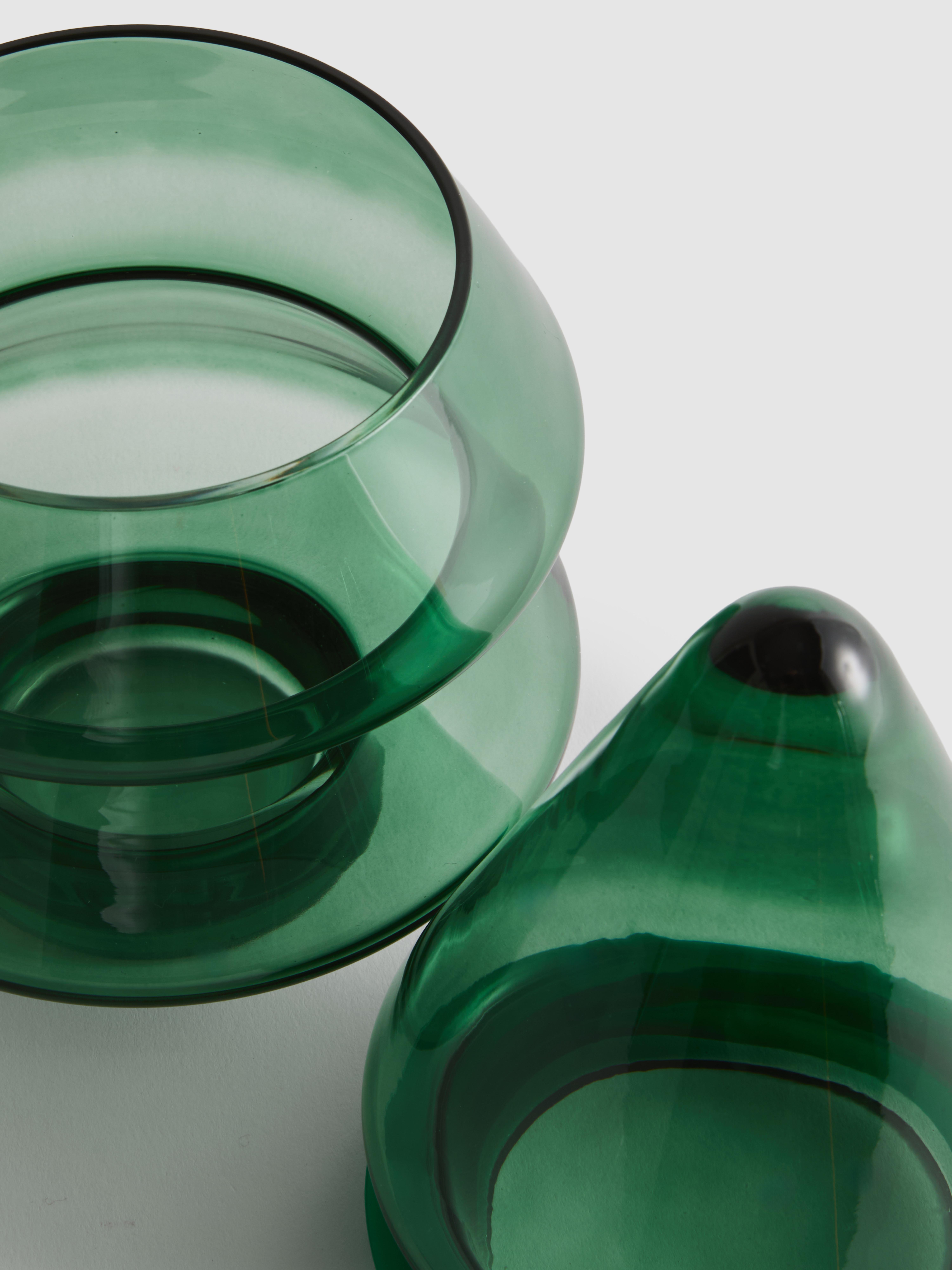 Glass Christmas Tree Trinket Dish