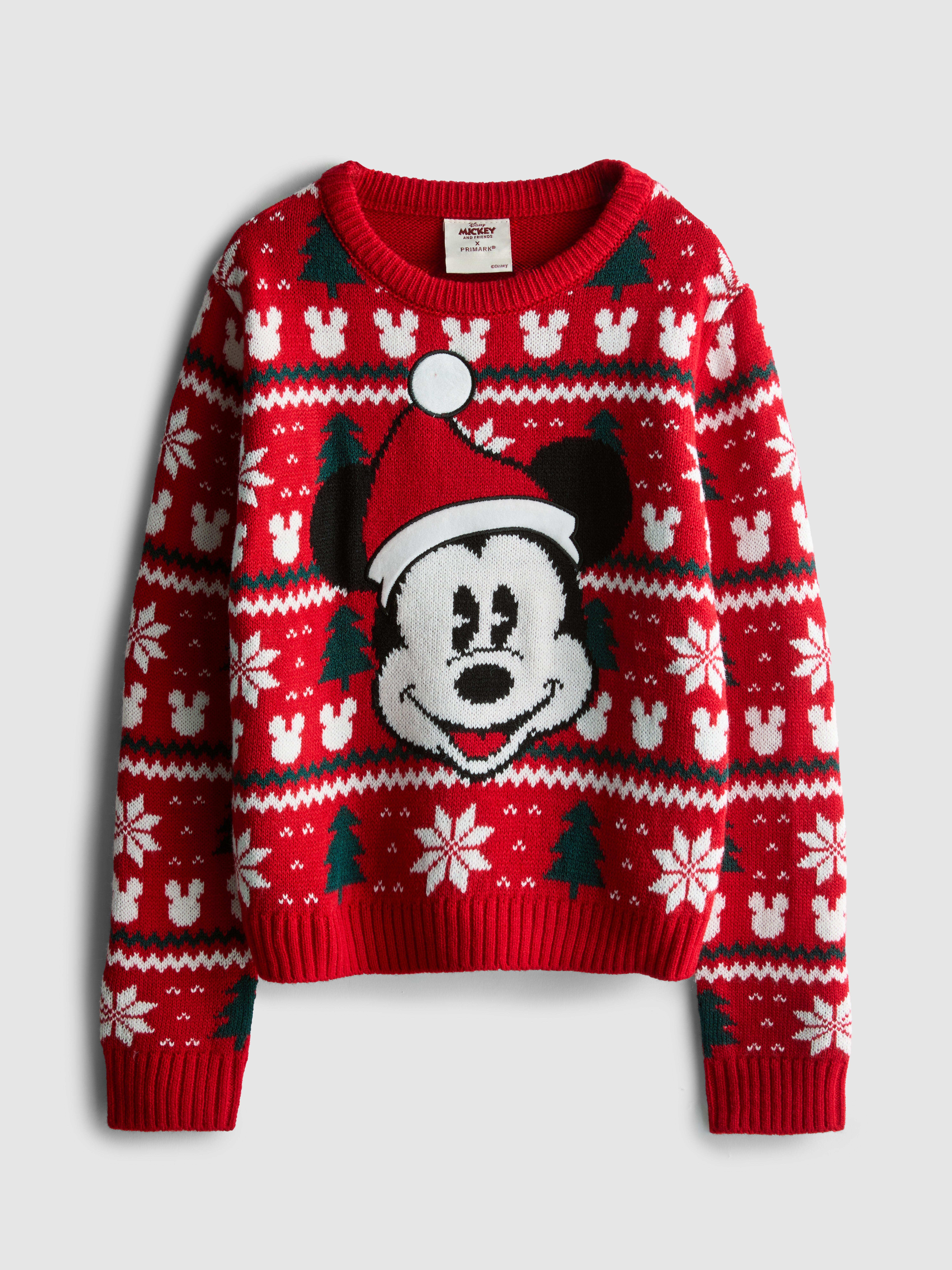 7-15yrs | Kid's Disney's Mickey Mouse Fair Isle Family Christmas Jumper