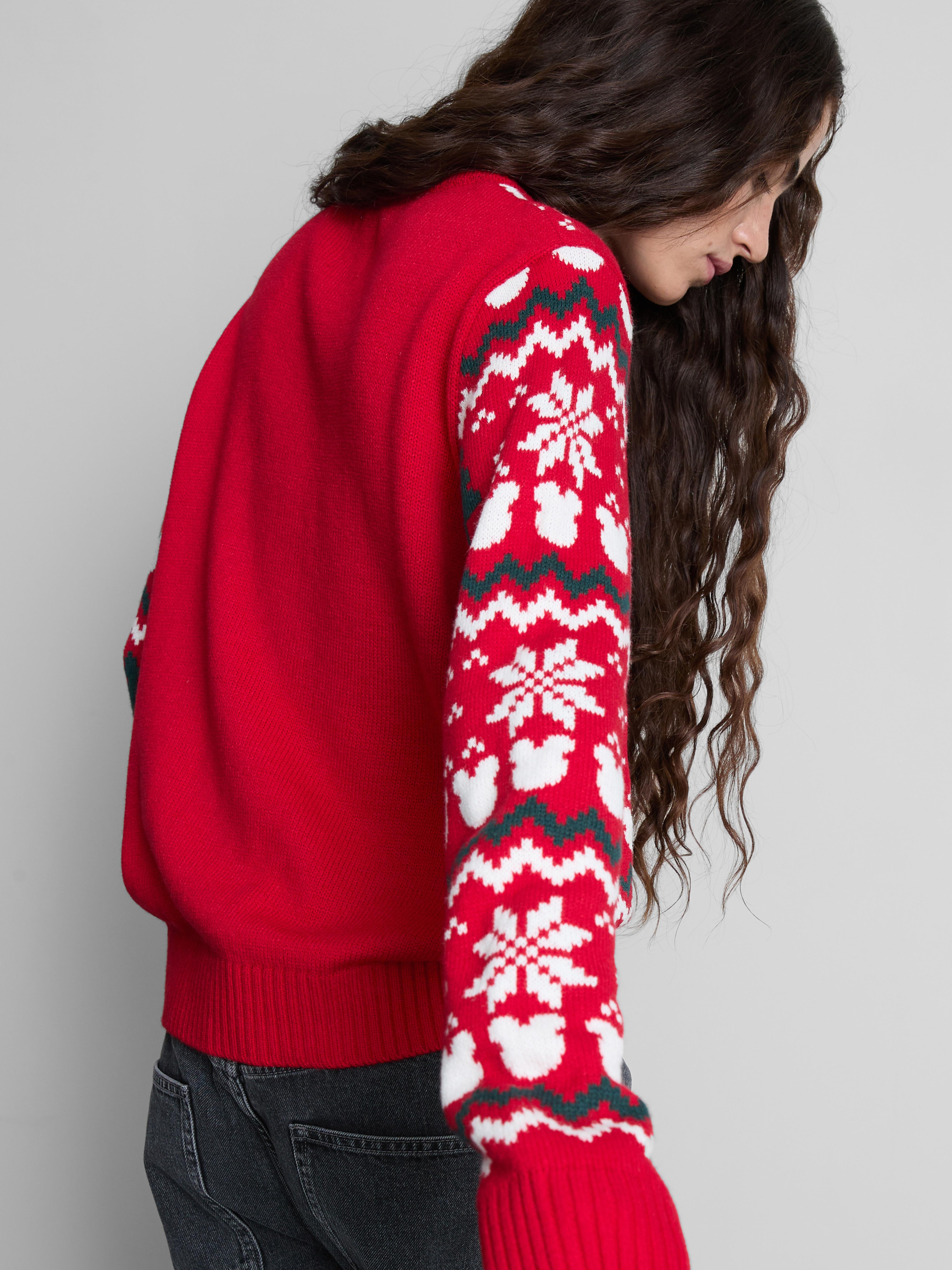 Női Disney Mickey egeres, norvég mintás pulóver a karácsonyi családi kollekcióból