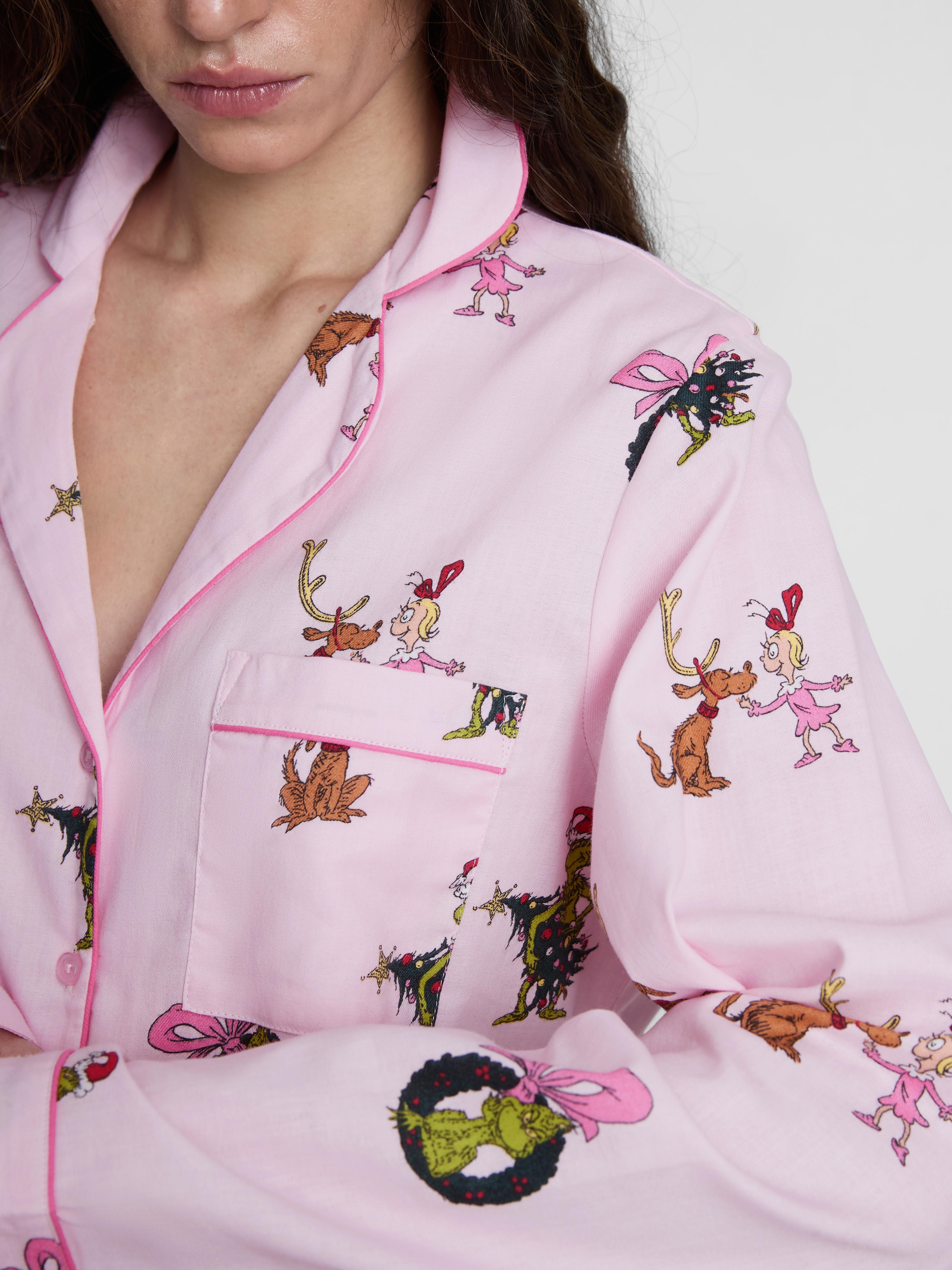 Chemise de pyjama de Noël en coton Le Grinch