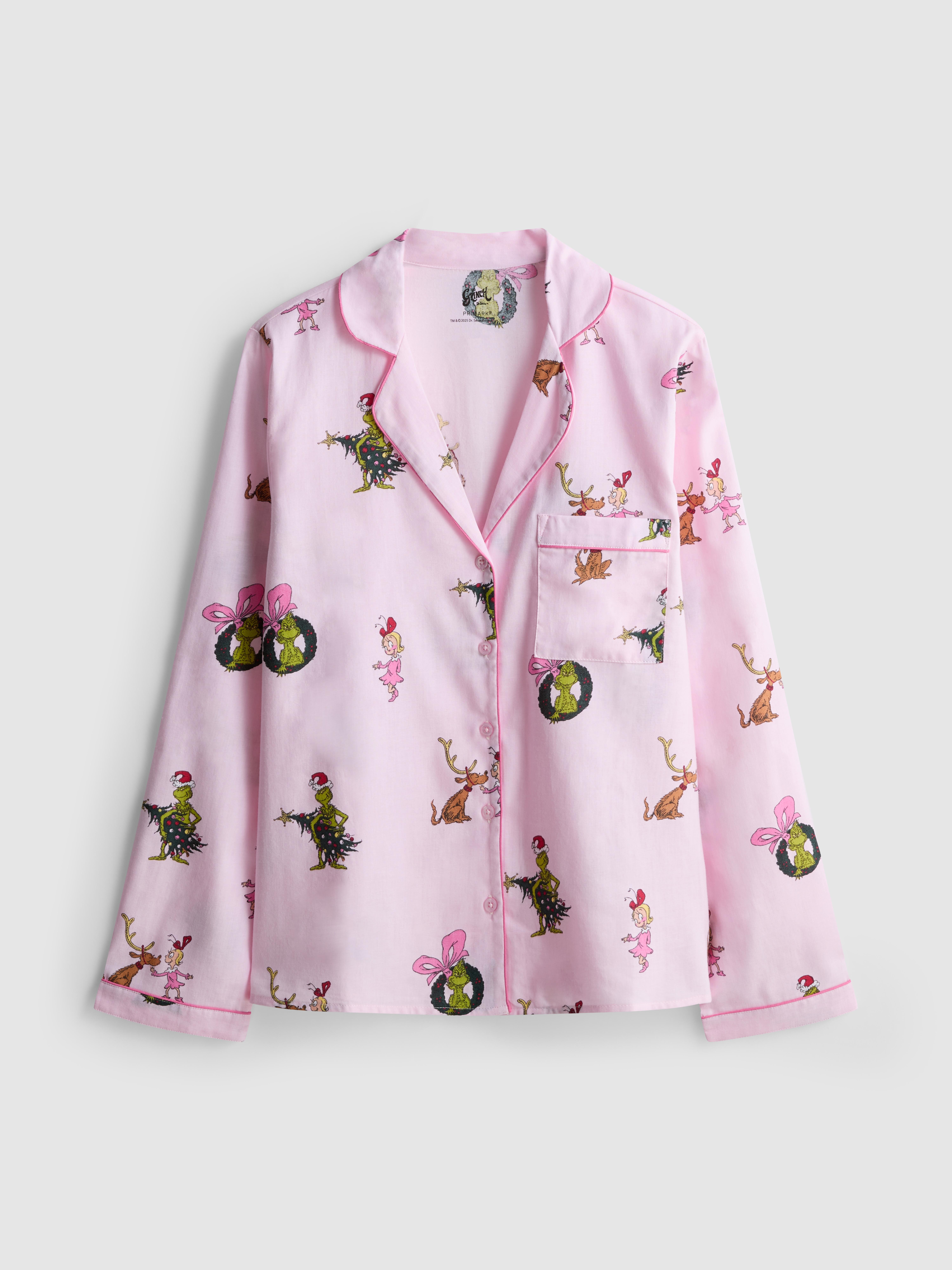 Chemise de pyjama de Noël en coton Le Grinch