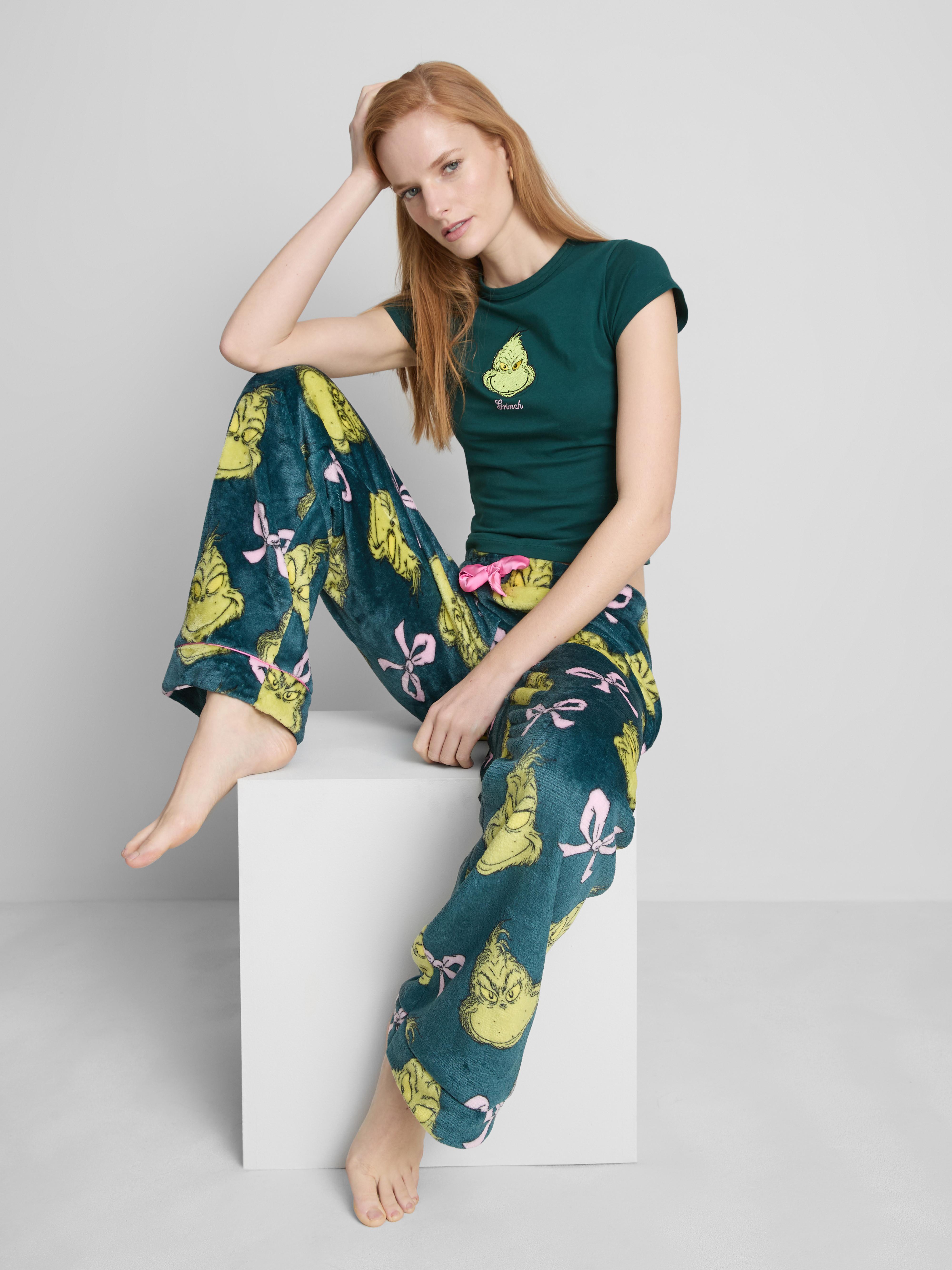 Krótka koszulka świąteczna z motywem Grincha