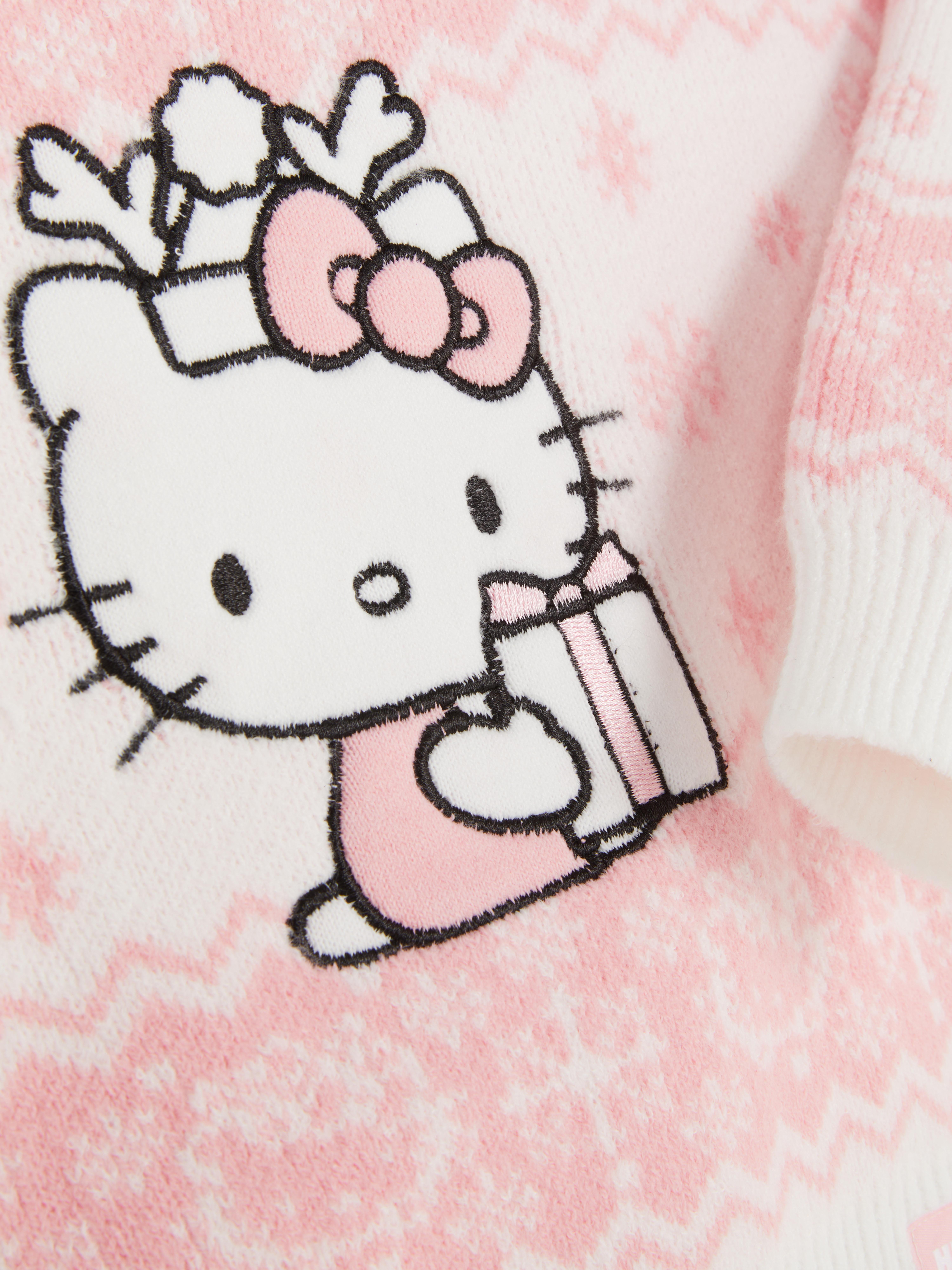 18 mois–8 ans | Pull de Noël à motif jacquard Hello Kitty