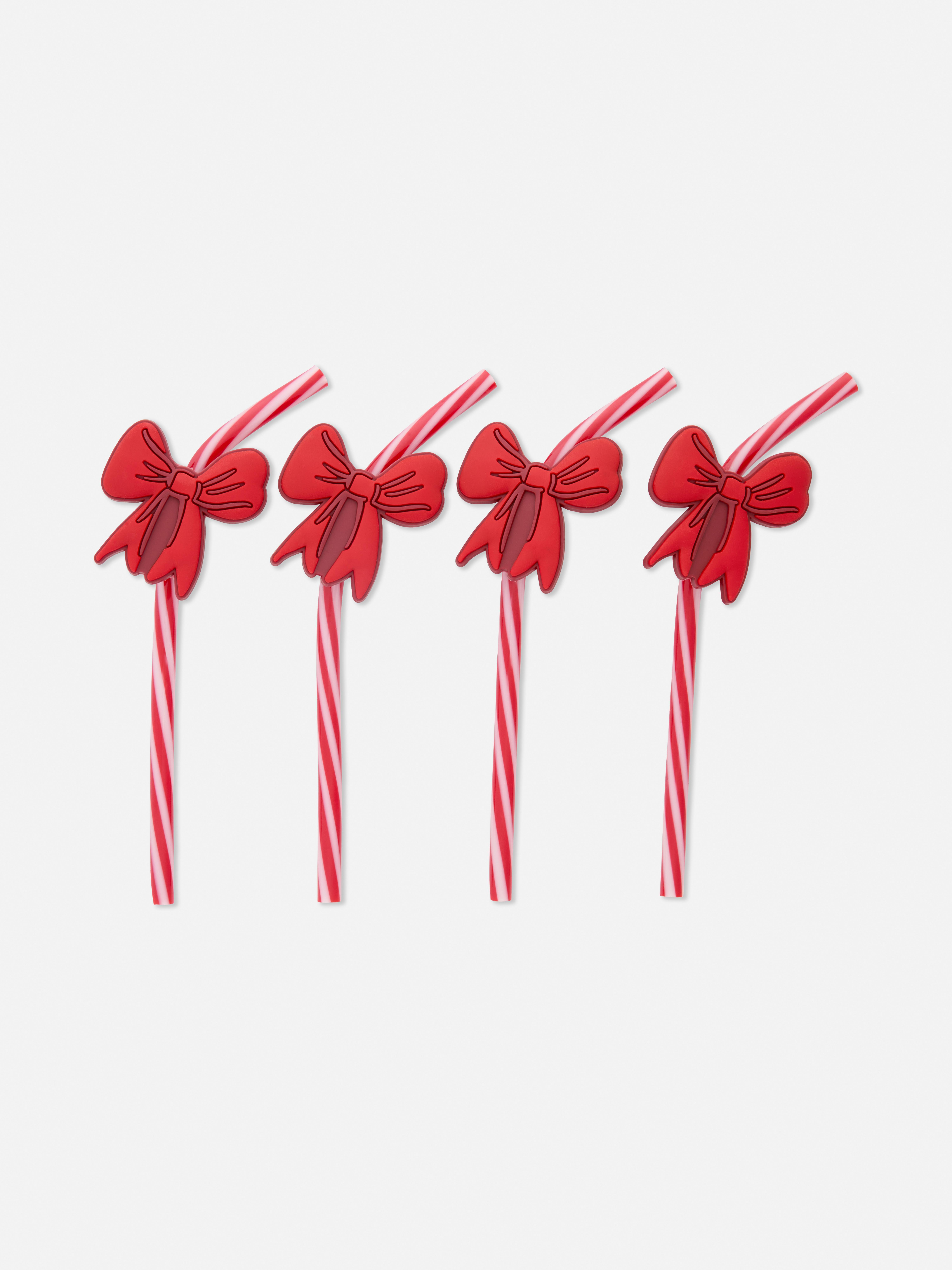 4pk Bow Straws