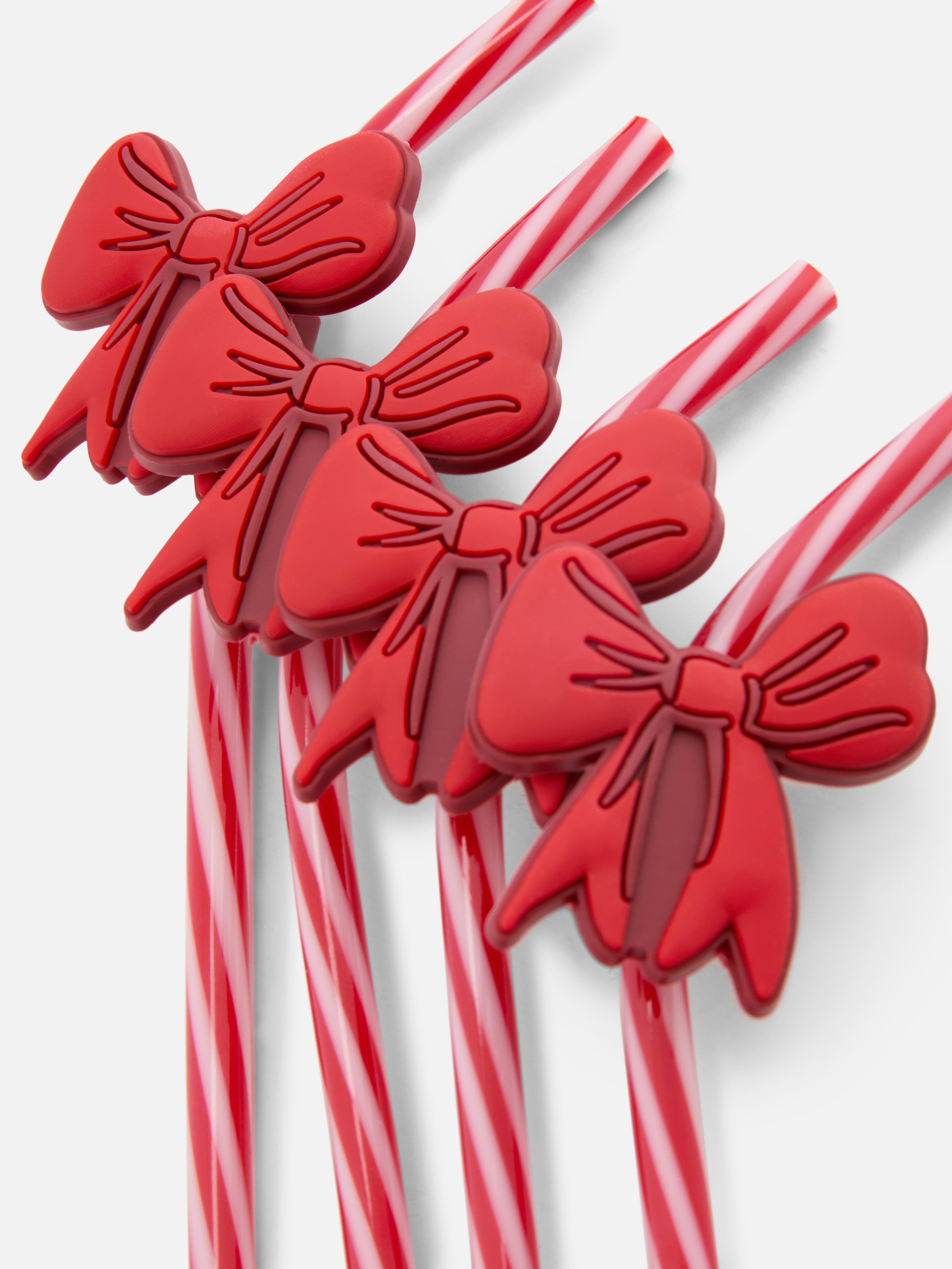 4pk Bow Straws
