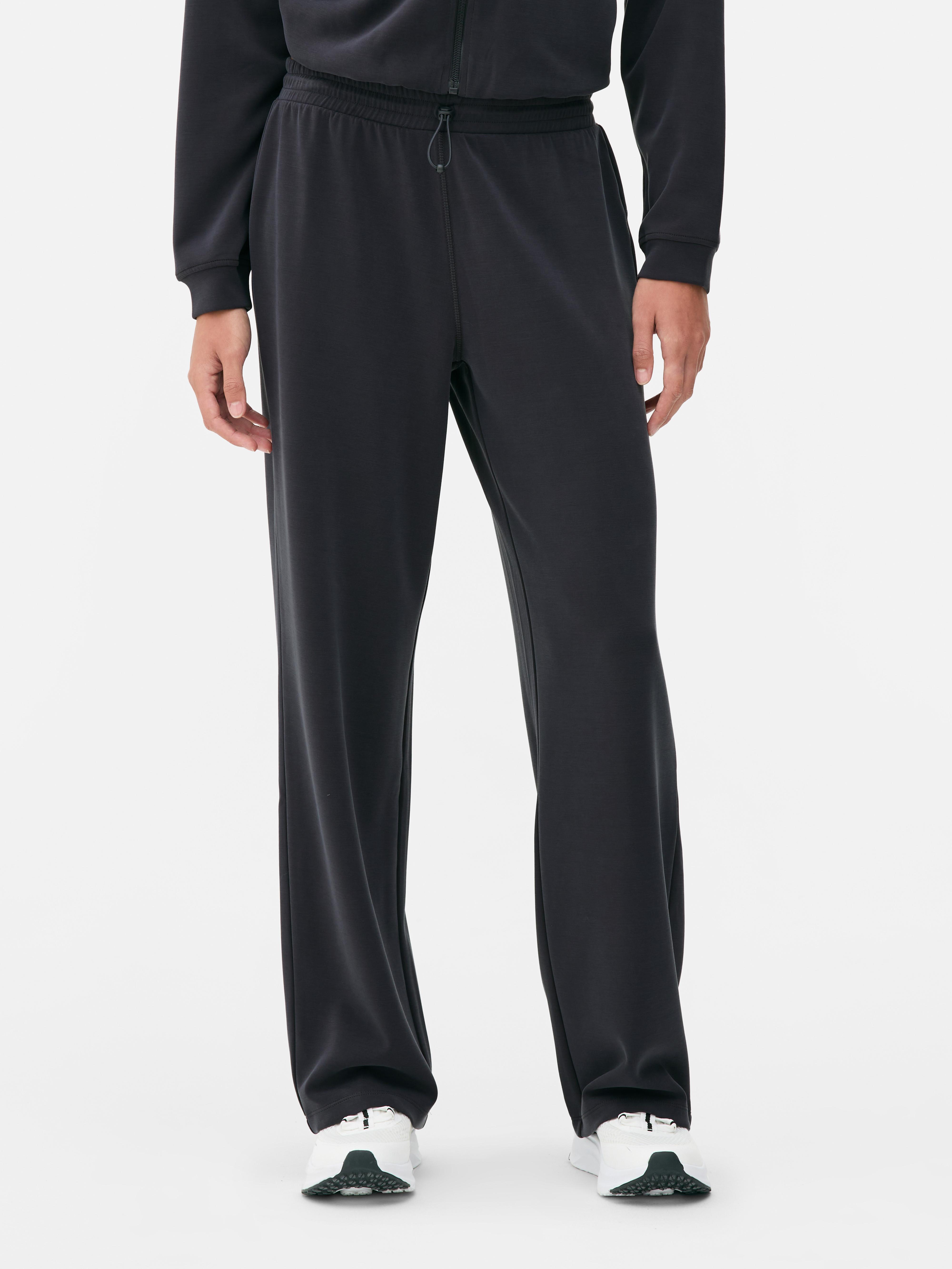 Joggingbroek met wijde pijpen