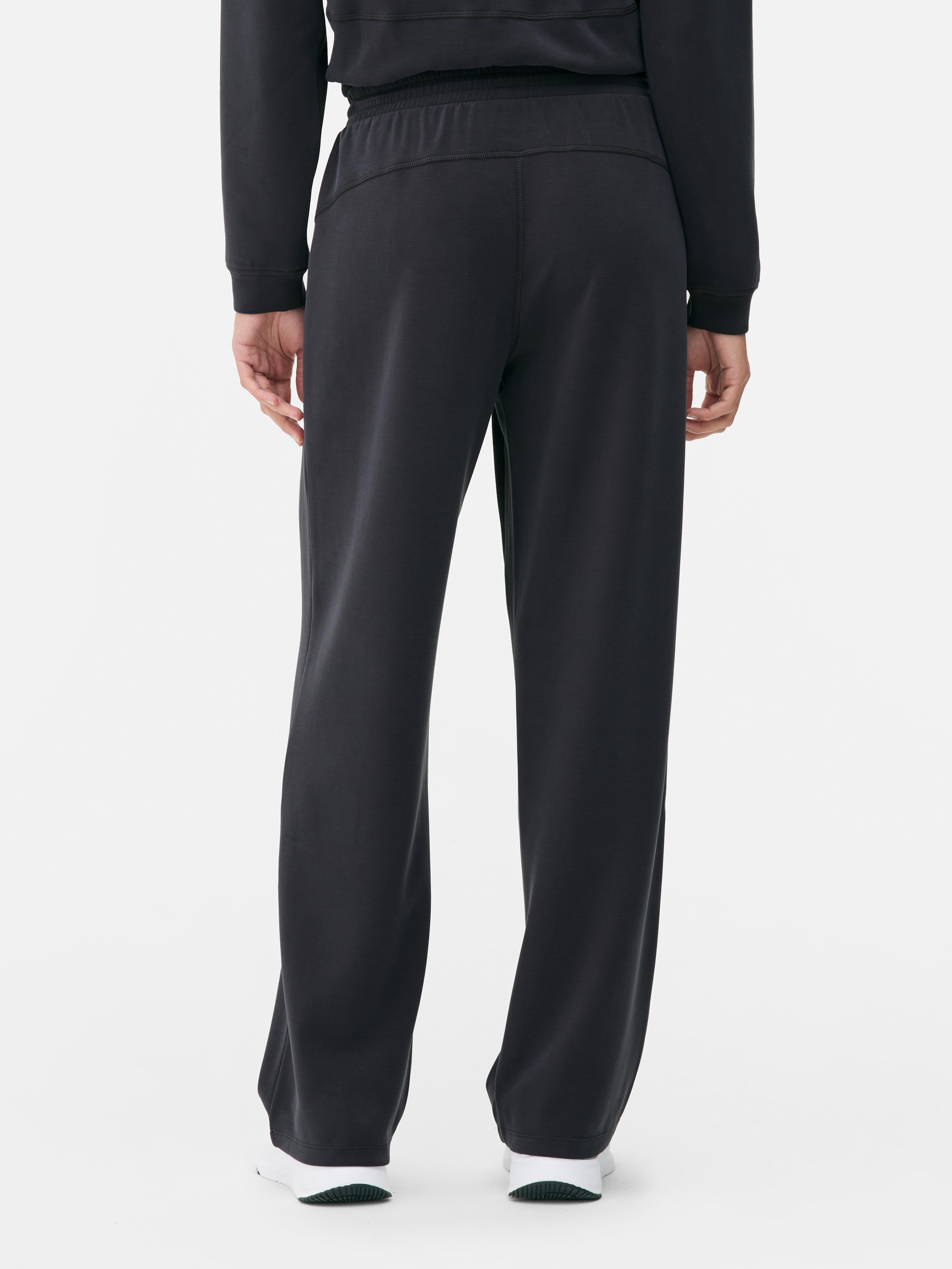 Joggingbroek met wijde pijpen