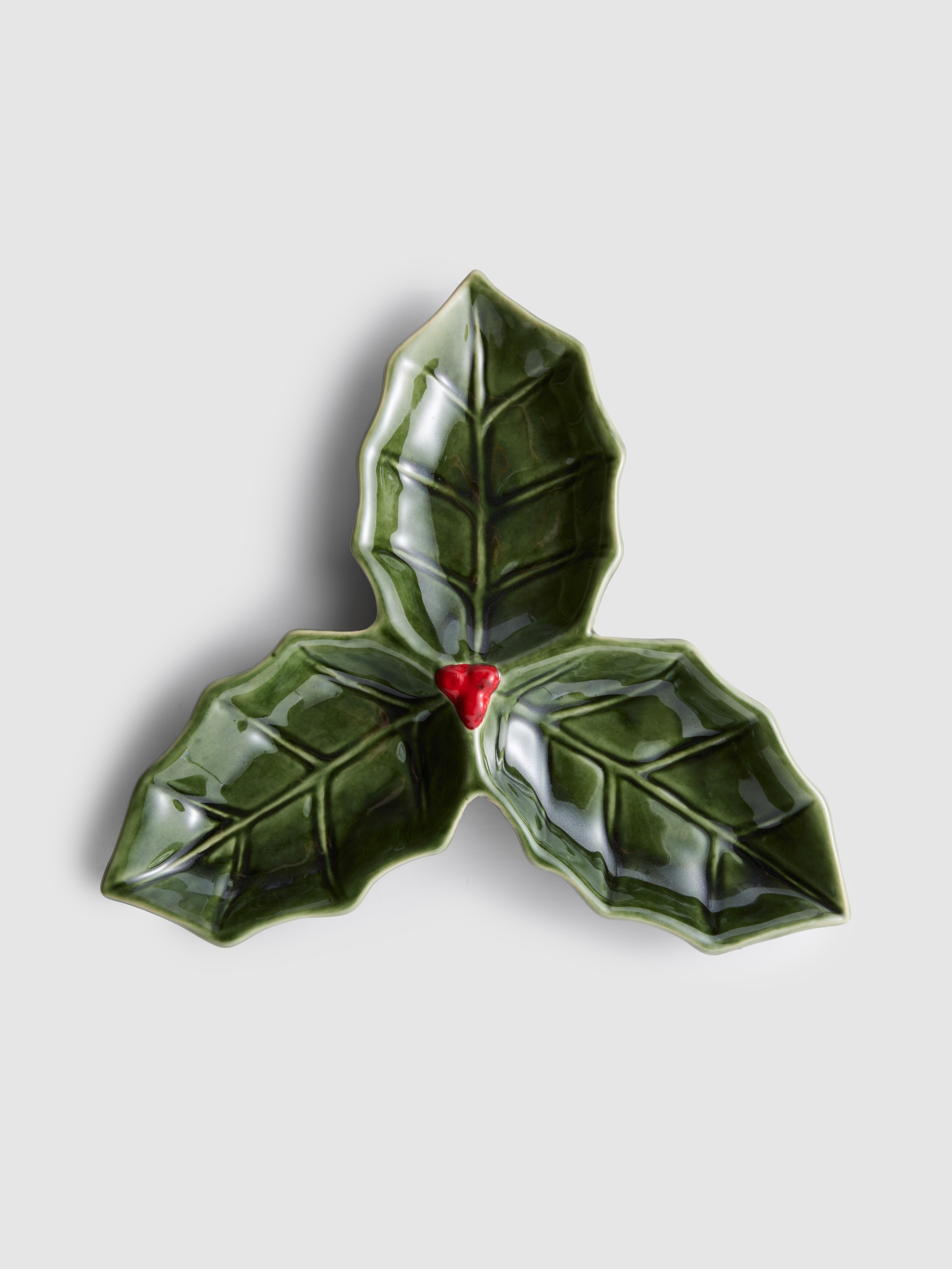 Christmas Holly Trio Plate