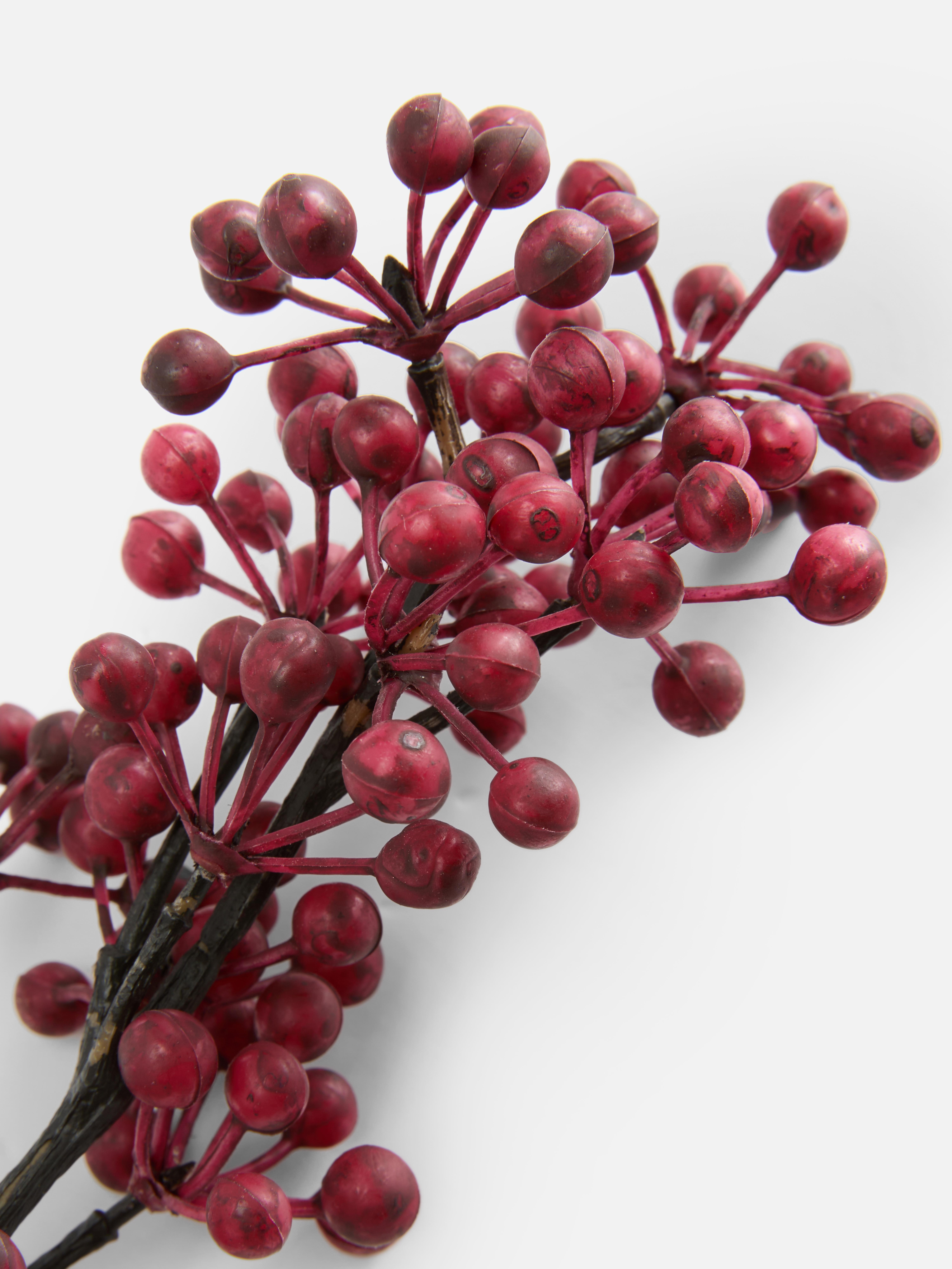 Faux Single Stem Faux Berry Decoration