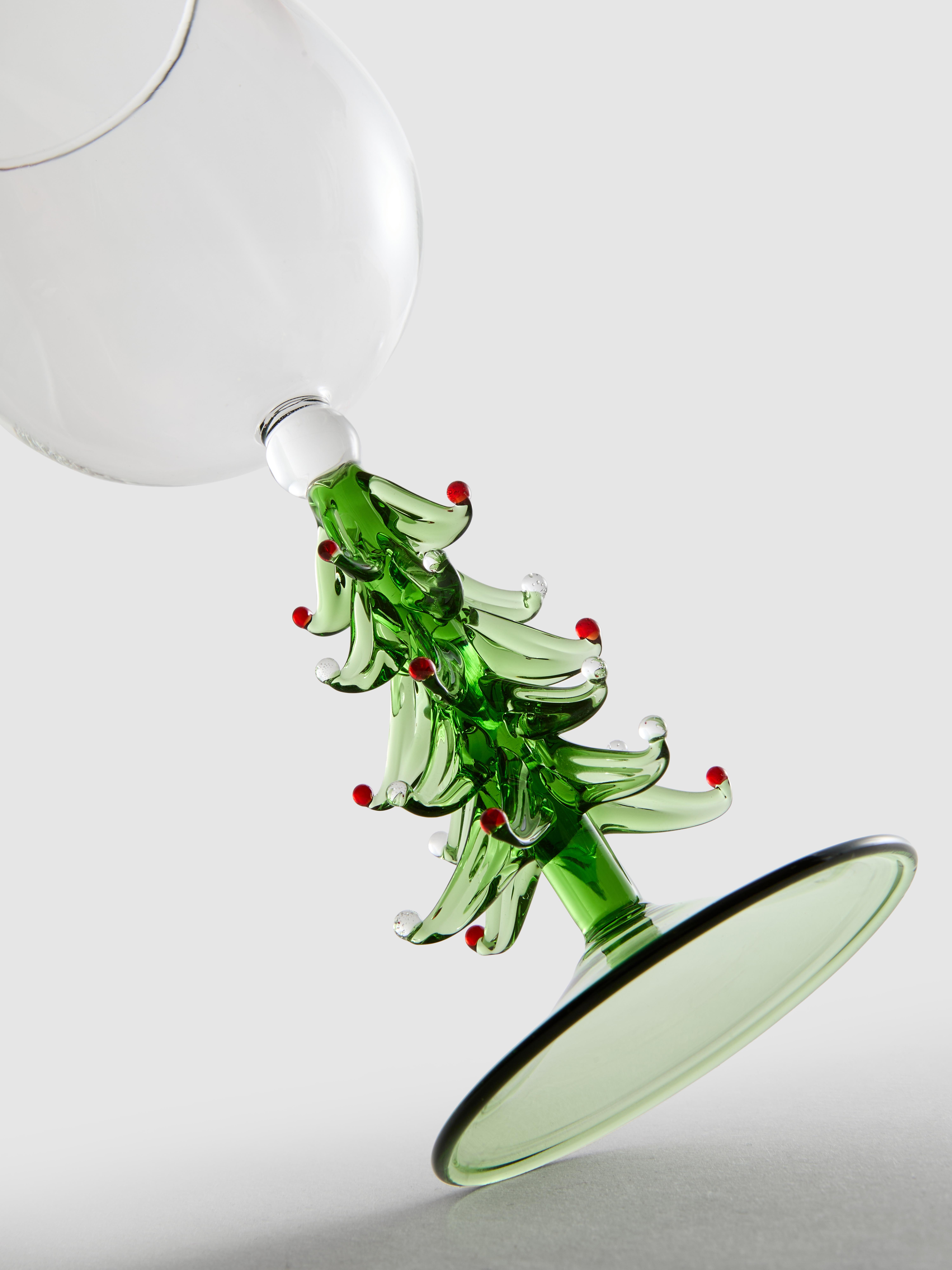 Christmas Tree Stem Wine Glass