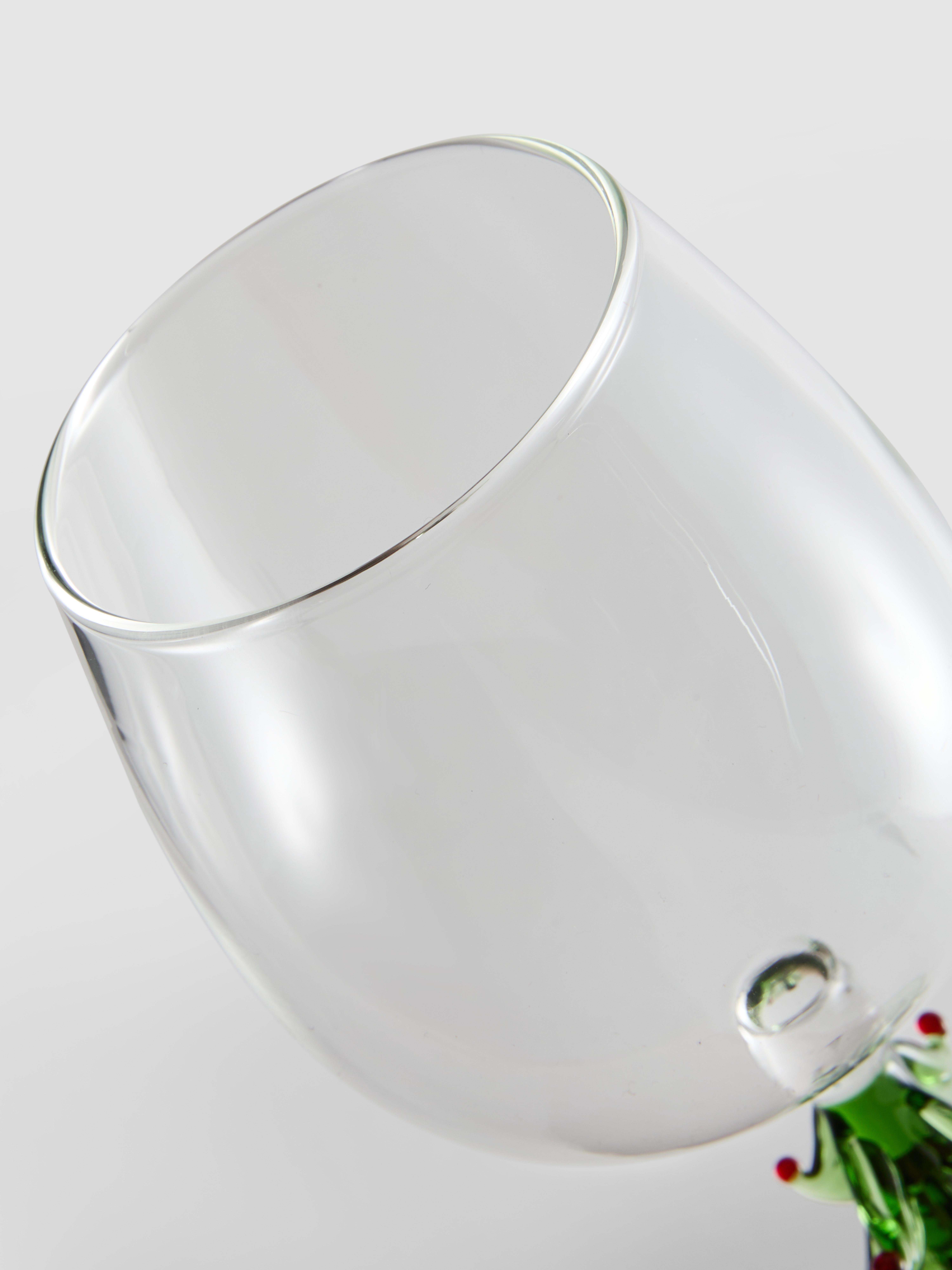 Christmas Tree Stem Wine Glass