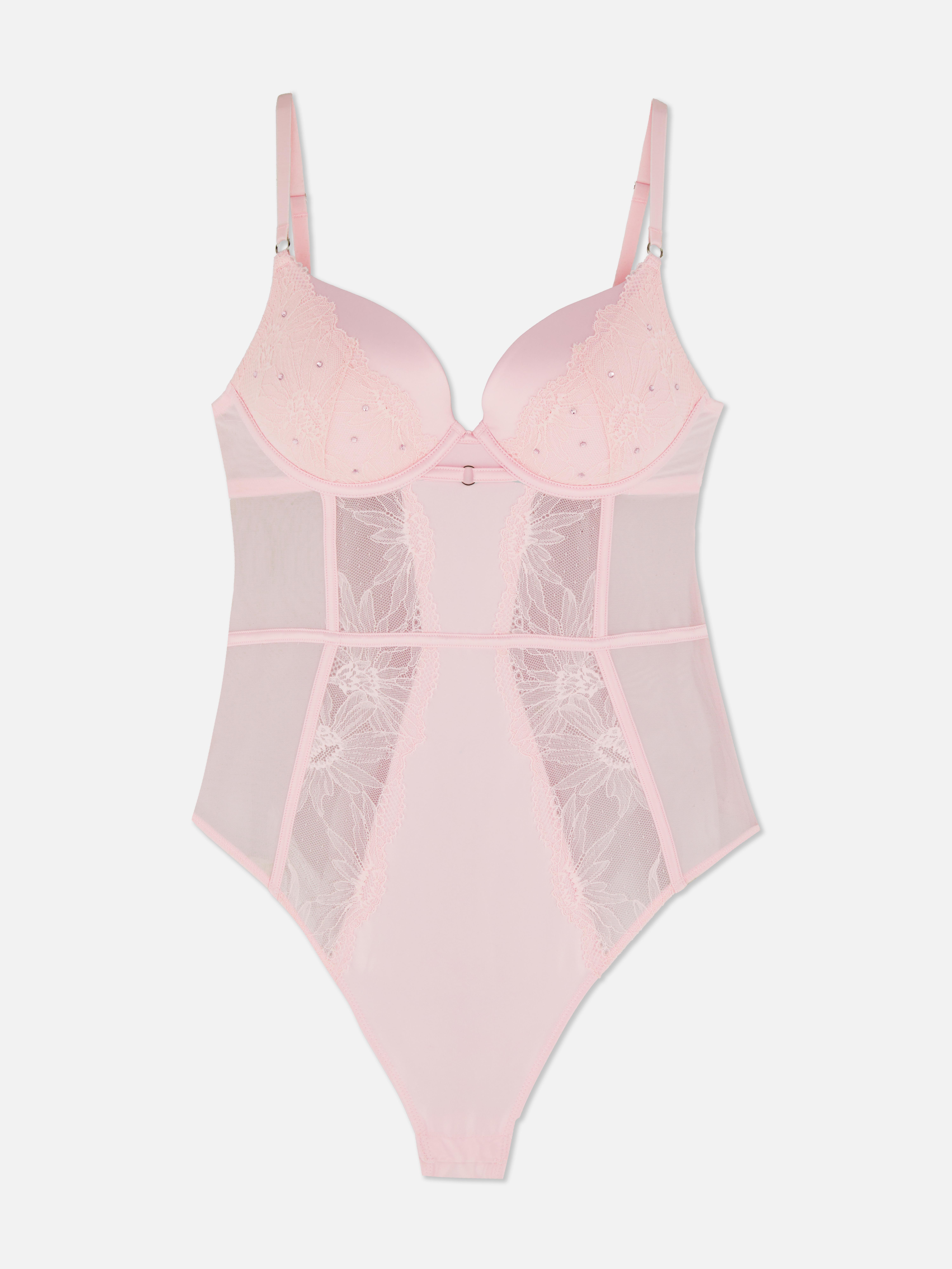 Push-up-Body mit Spitze und Strass