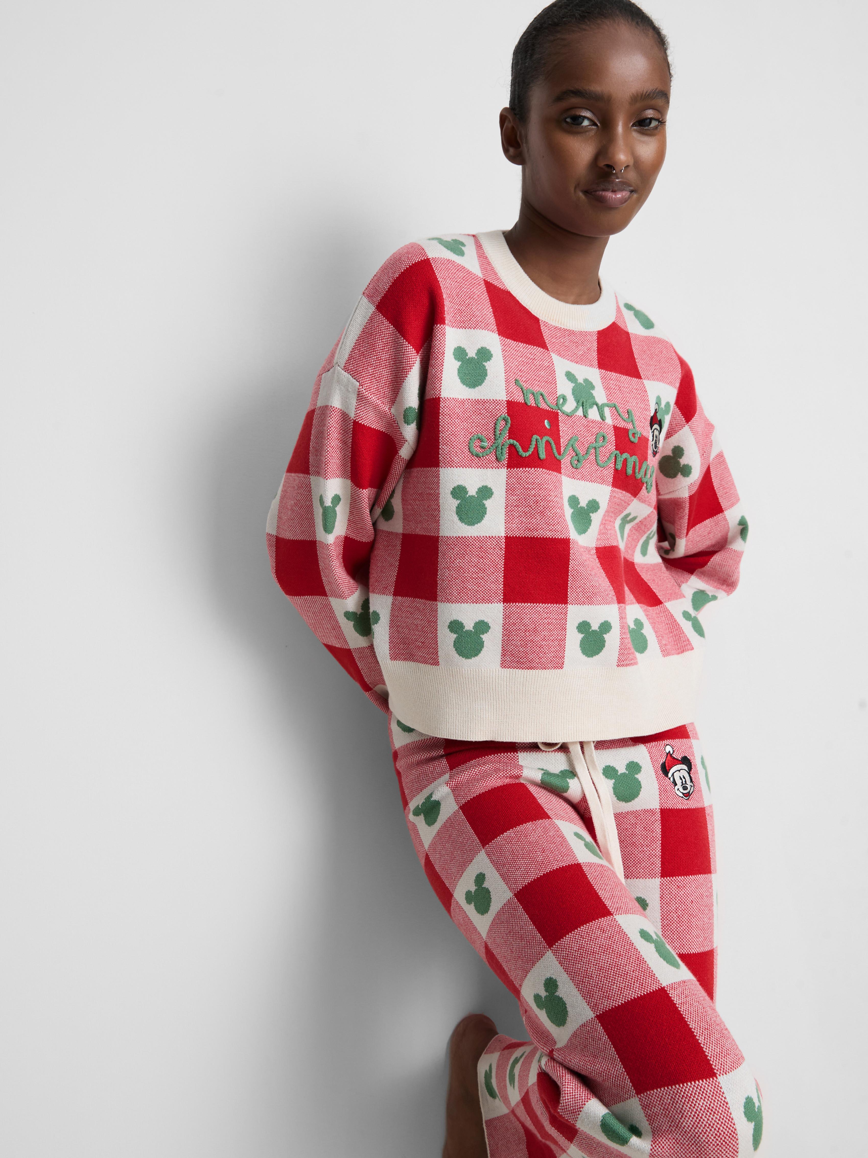 Disney's Mickey Mouse Gingham Christmas Jumper