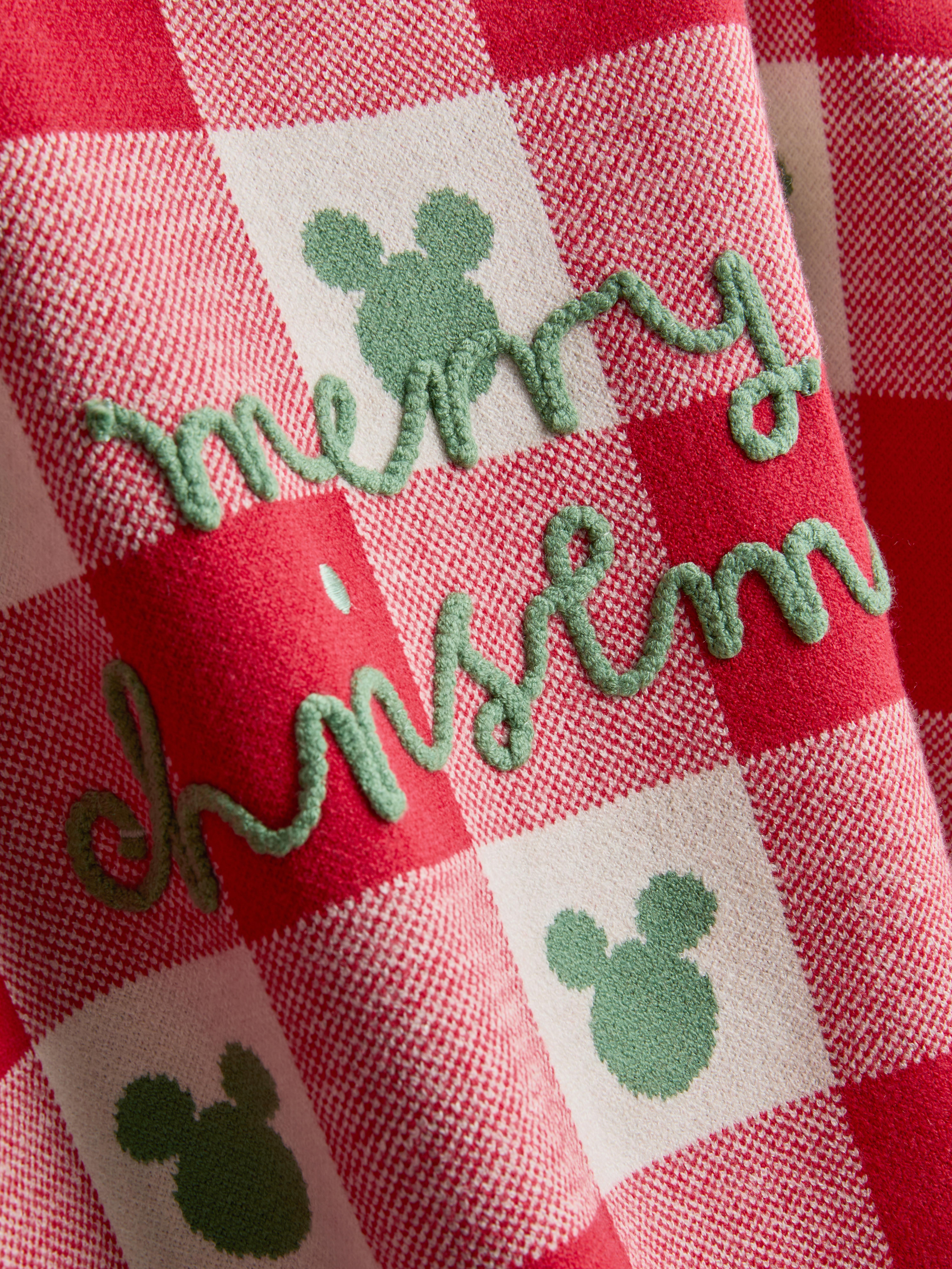 Disney's Mickey Mouse Gingham Christmas Jumper